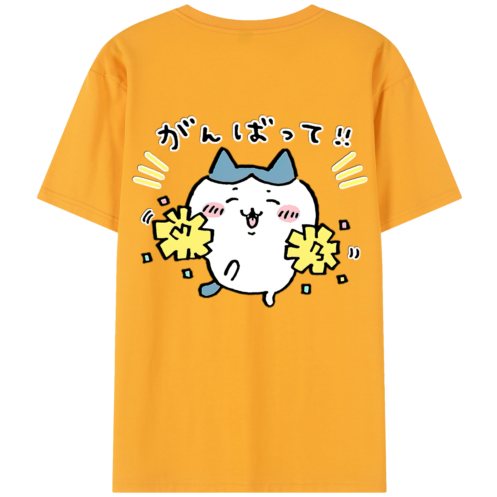 （画像用） ちいかわ ハチワレ Chii-kawa hachiware レディース半袖Tシャツ(バックプリント)