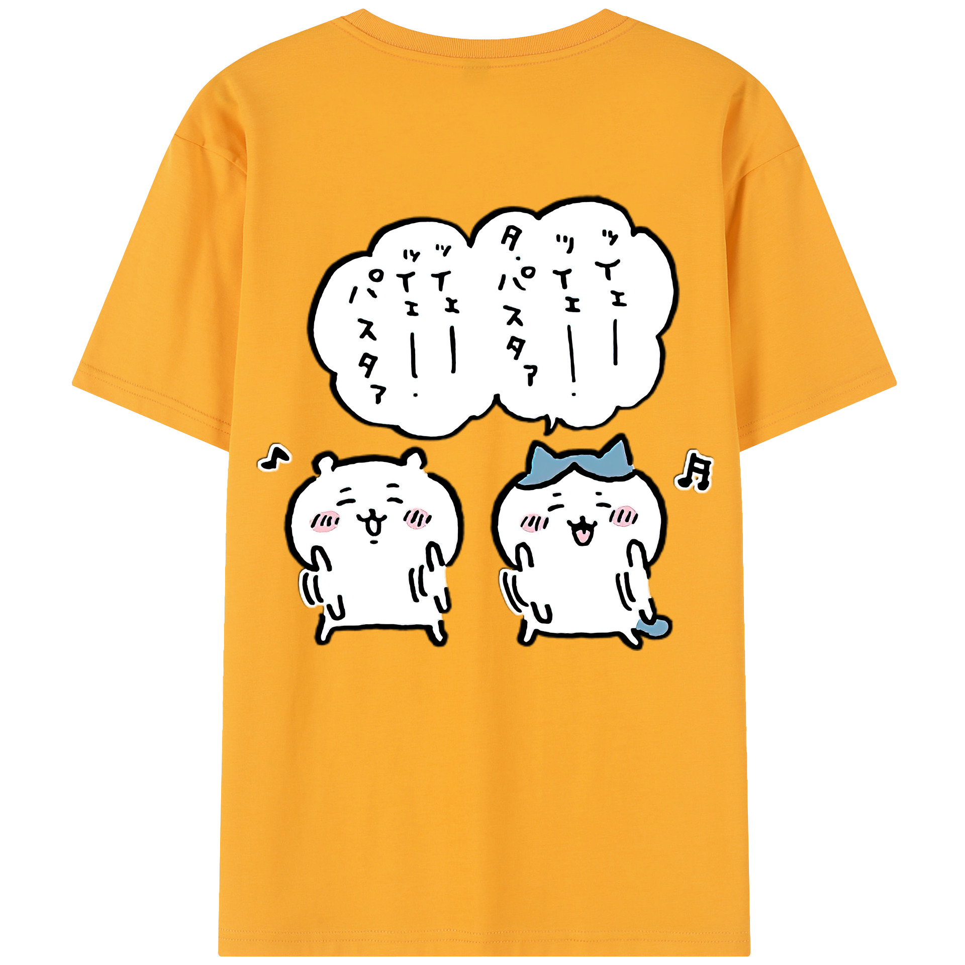 （画像用） ちいかわ ハチワレ Chii-kawa hachiware レディース半袖Tシャツ(バックプリント)