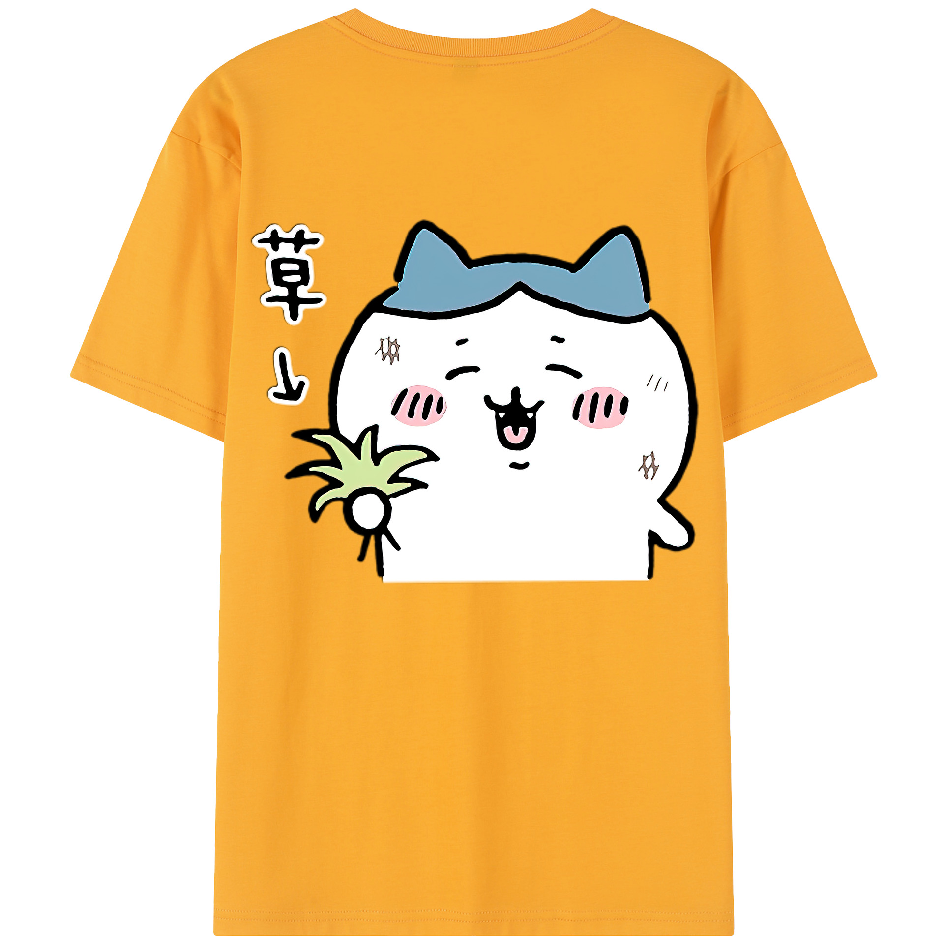 （画像用） ちいかわ ハチワレ Chii-kawa hachiware レディース半袖Tシャツ(バックプリント)