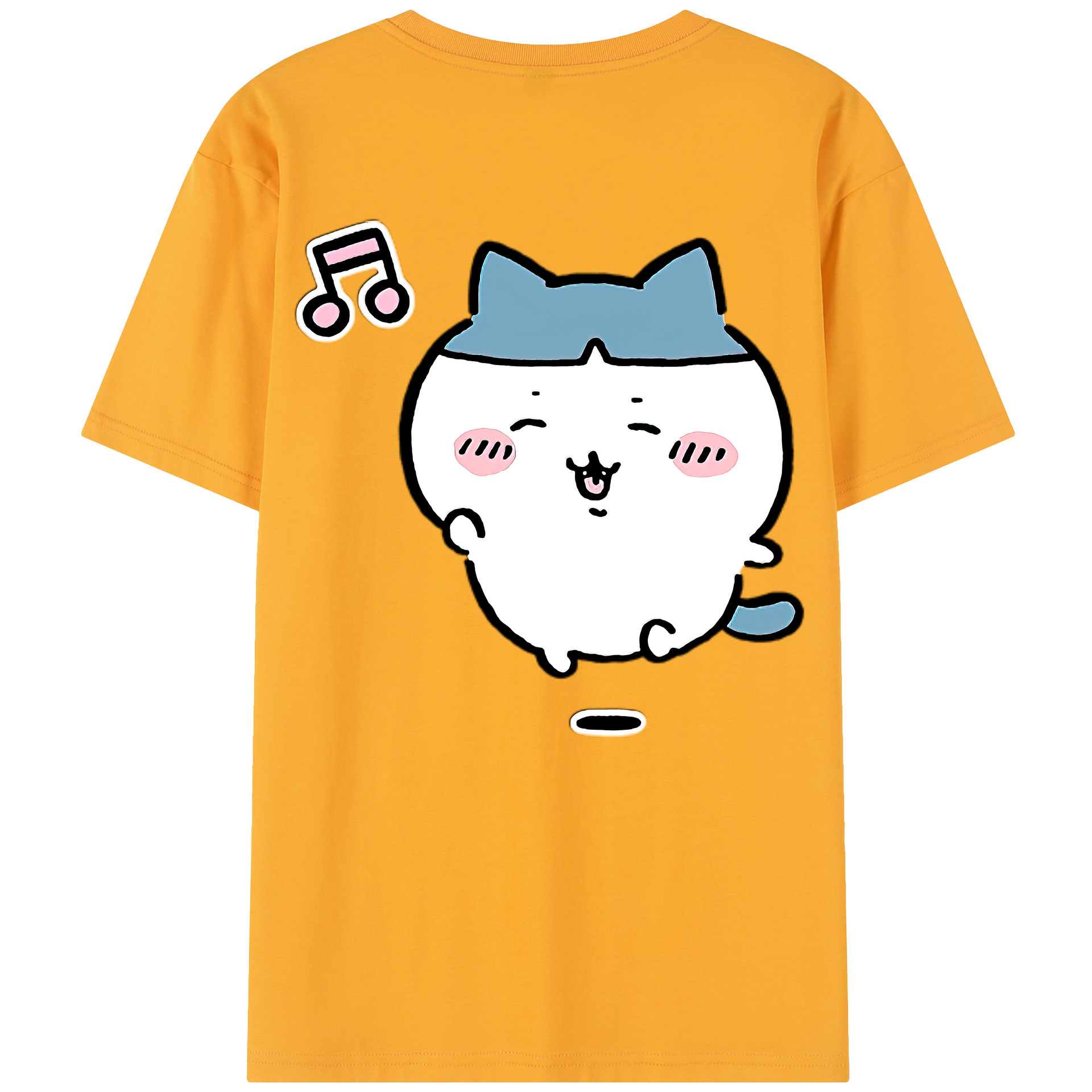 （画像用） ちいかわ ハチワレ Chii-kawa hachiware レディース半袖Tシャツ(バックプリント)