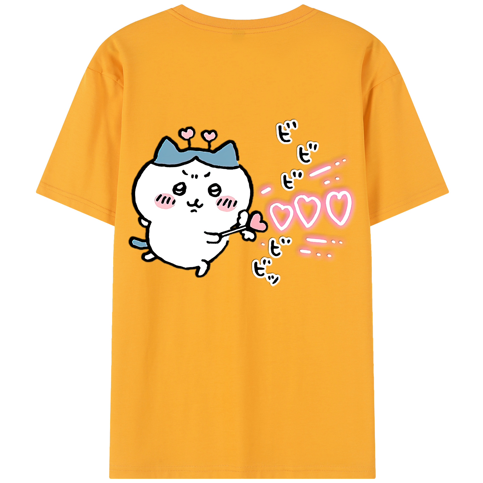 （画像用） ちいかわ ハチワレ Chii-kawa hachiware レディース半袖Tシャツ(バックプリント)