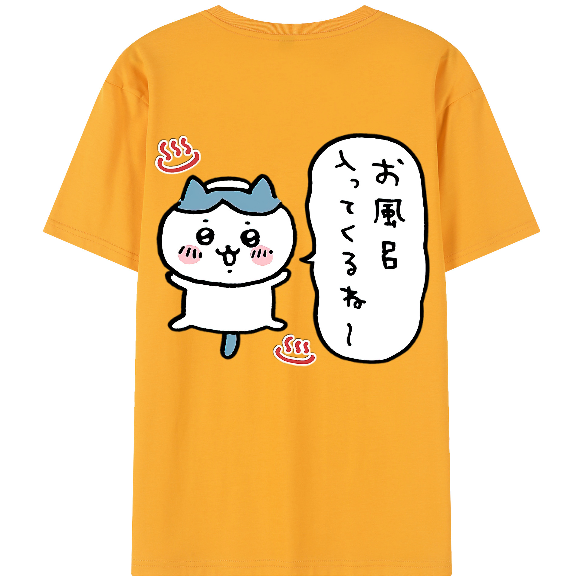 （画像用） ちいかわ ハチワレ Chii-kawa hachiware レディース半袖Tシャツ(バックプリント)