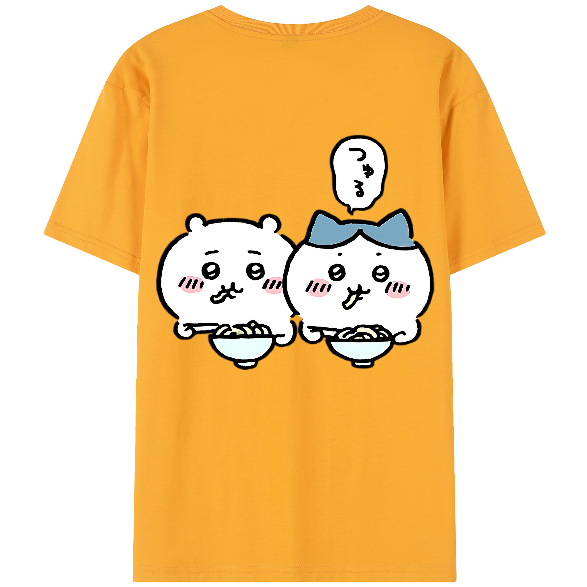 （画像用） ちいかわ ハチワレ Chii-kawa hachiware レディース半袖Tシャツ(バックプリント)