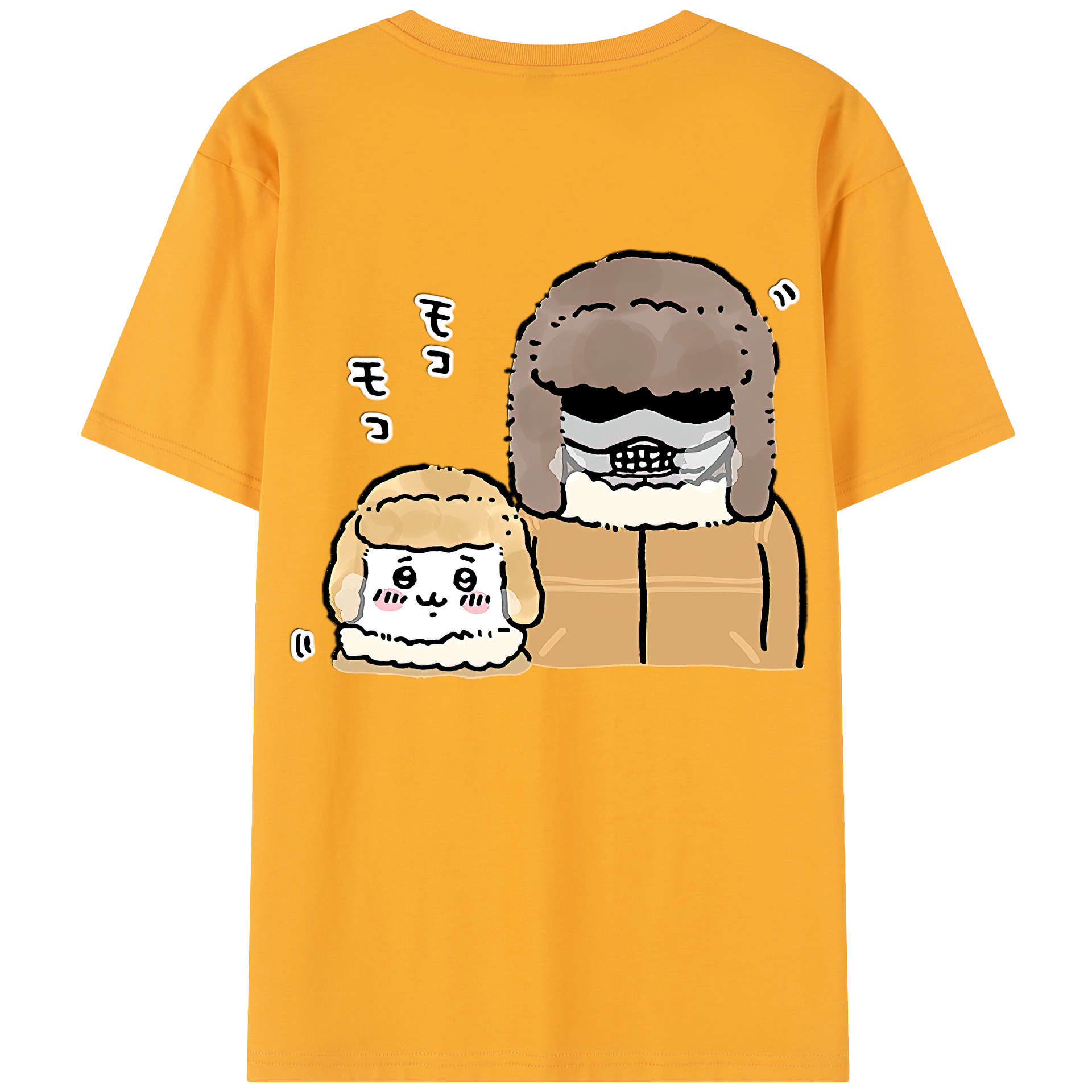 （画像用） ちいかわ 労働の鎧さん Chii-kawa Mr. Armor of Labor レディース半袖Tシャツ(バックプリント)