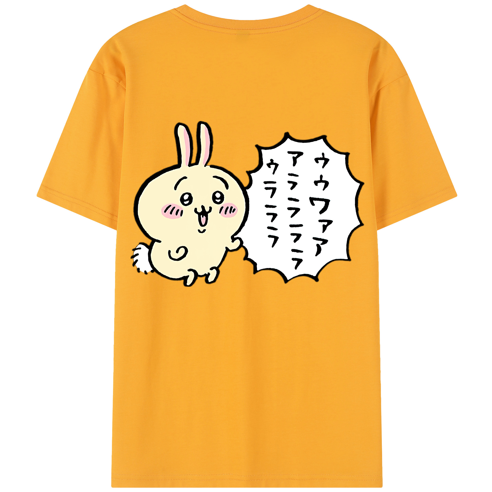 （画像用） ちいかわ うさぎ Chii-kawa usagi レディース半袖Tシャツ(バックプリント)
