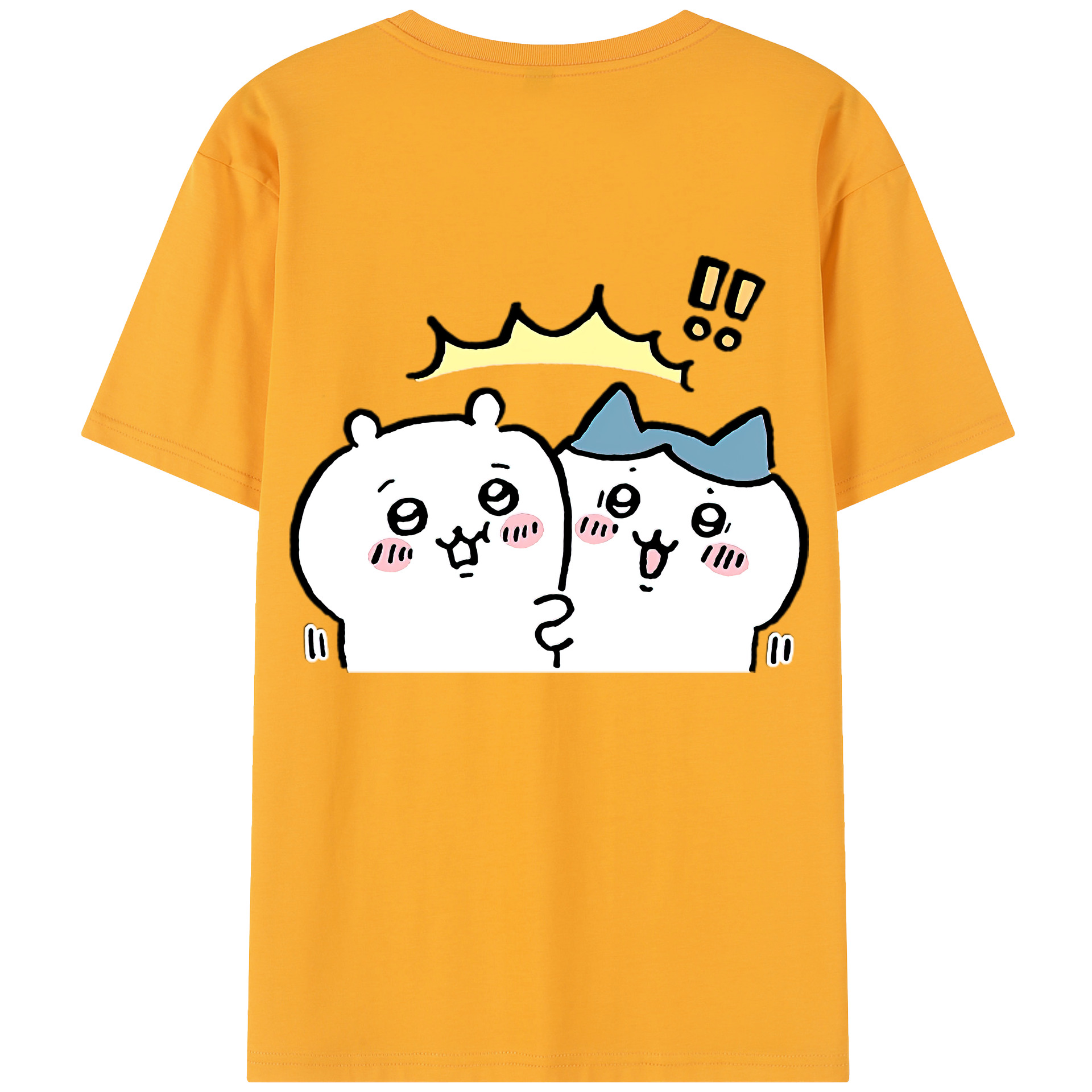 （画像用） ちいかわ ハチワレ Chii-kawa hachiware レディース半袖Tシャツ(バックプリント)