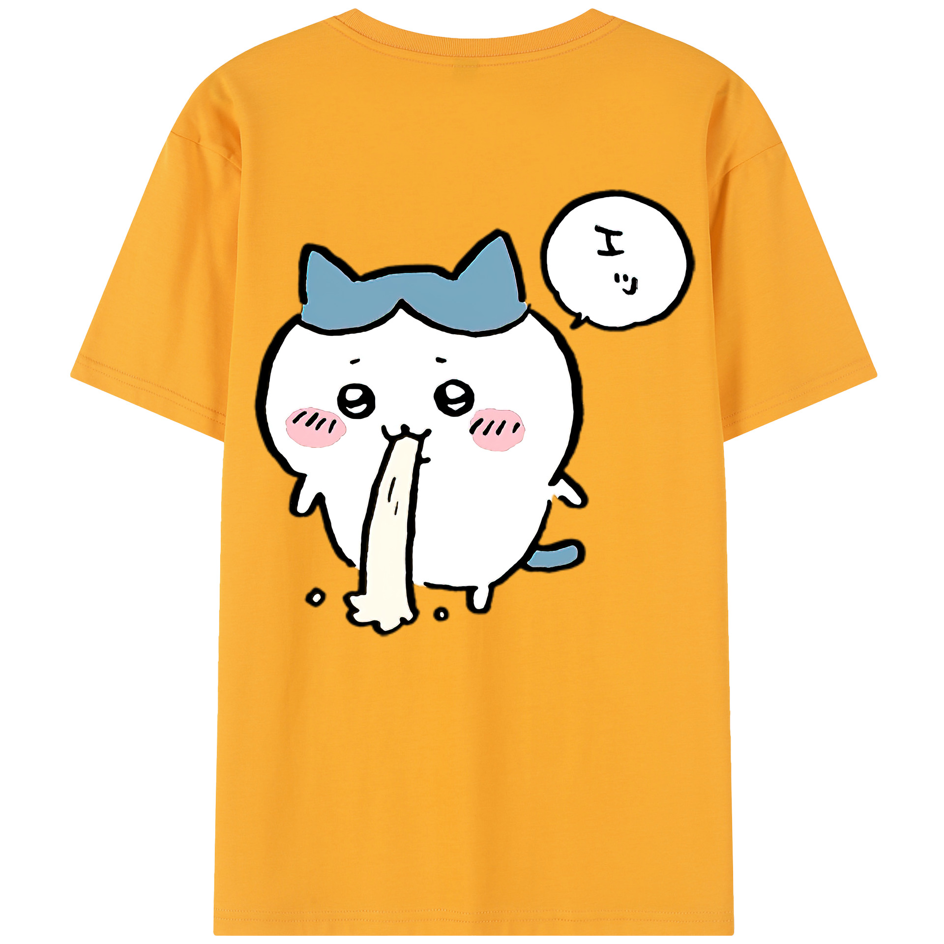 （画像用） ちいかわ ハチワレ Chii-kawa hachiware レディース半袖Tシャツ(バックプリント)