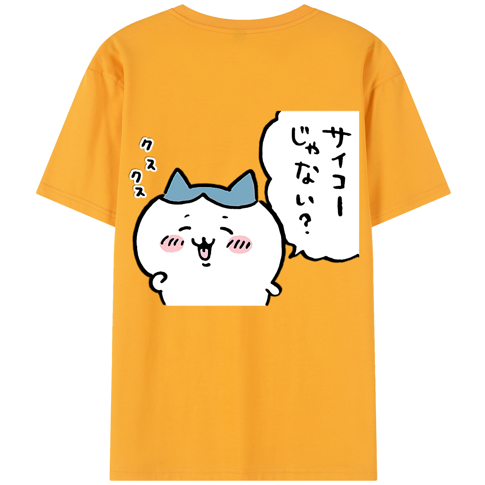 （画像用） ちいかわ ハチワレ Chii-kawa hachiware レディース半袖Tシャツ(バックプリント)