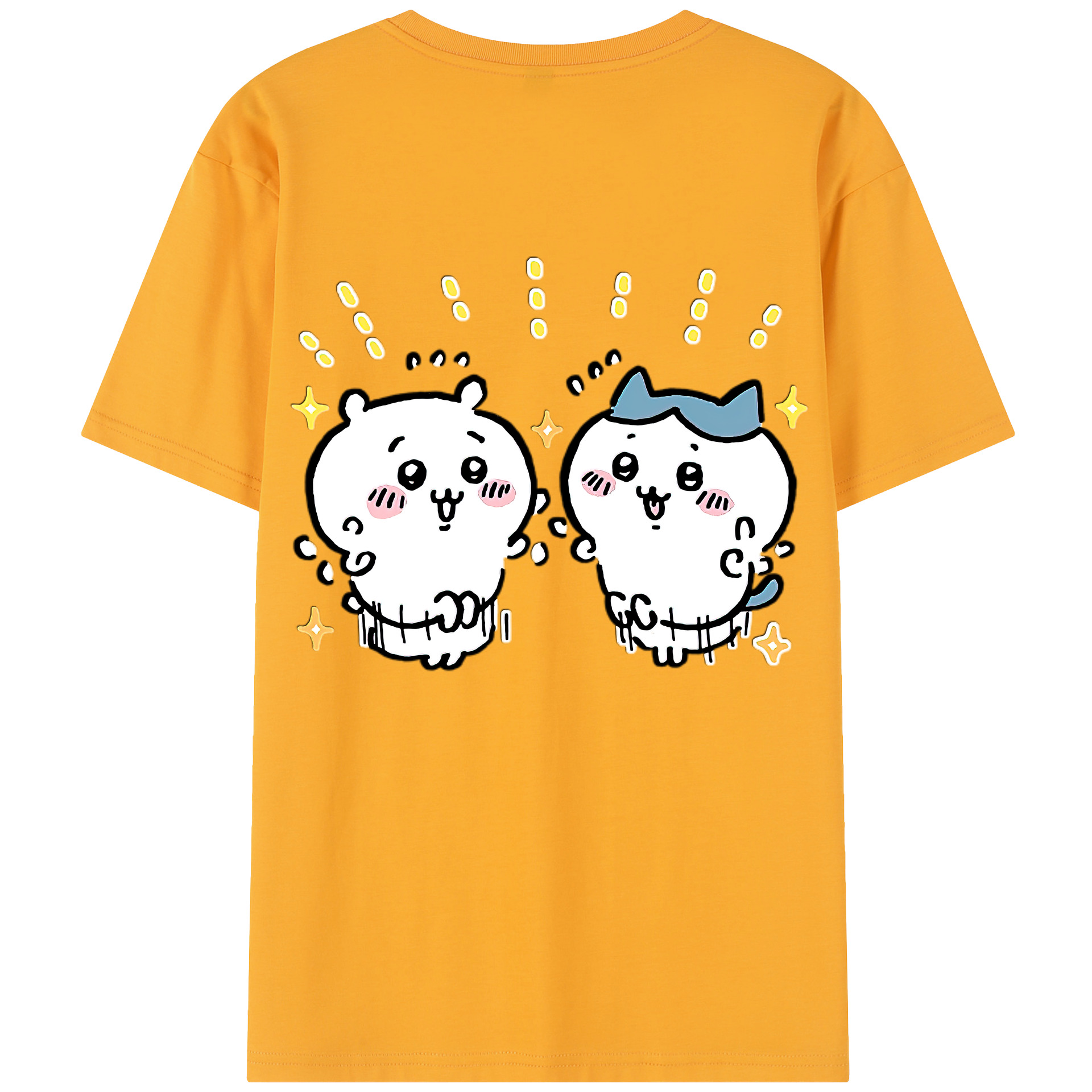 （画像用） ちいかわ ハチワレ Chii-kawa hachiware レディース半袖Tシャツ(バックプリント)