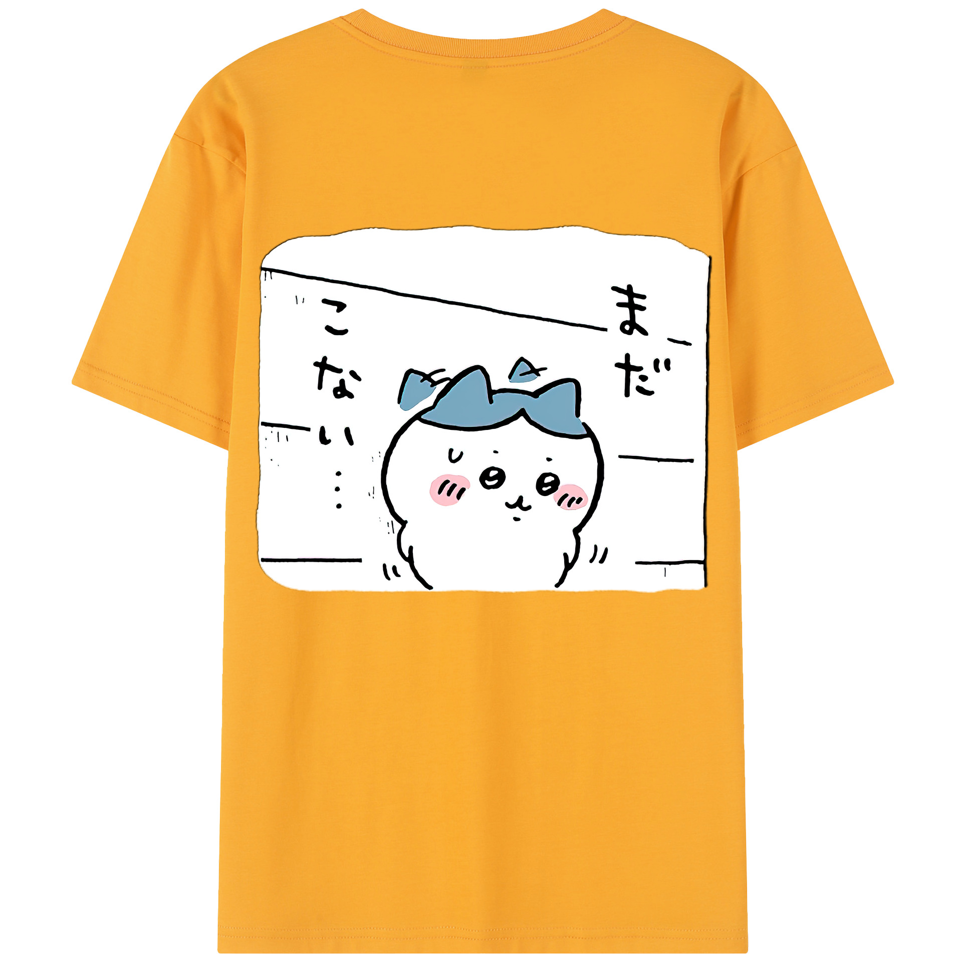 （画像用） ちいかわ ハチワレ Chii-kawa hachiware レディース半袖Tシャツ(バックプリント)