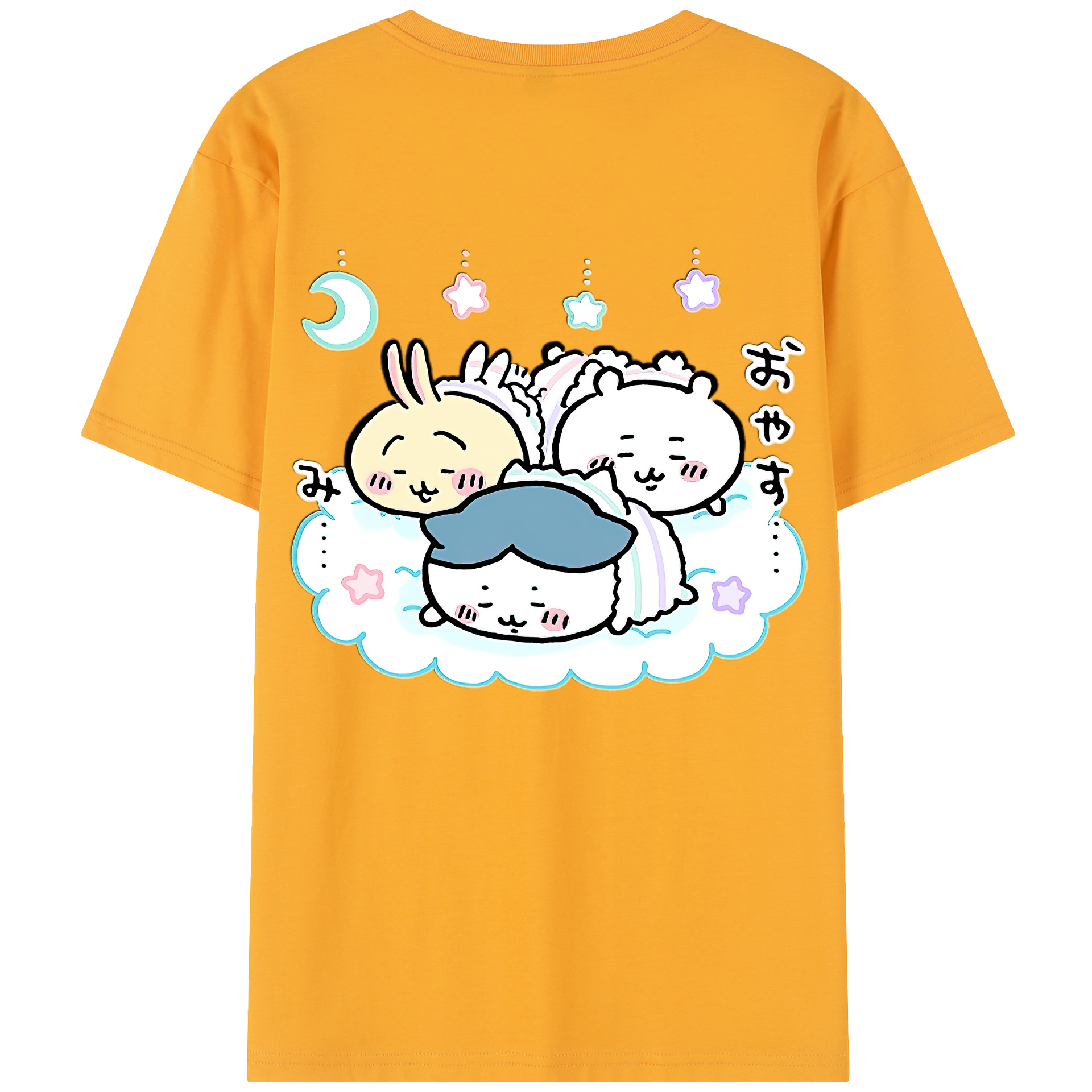 （画像用） ちいかわ ハチワレ Chii-kawa hachiware レディース半袖Tシャツ(バックプリント)