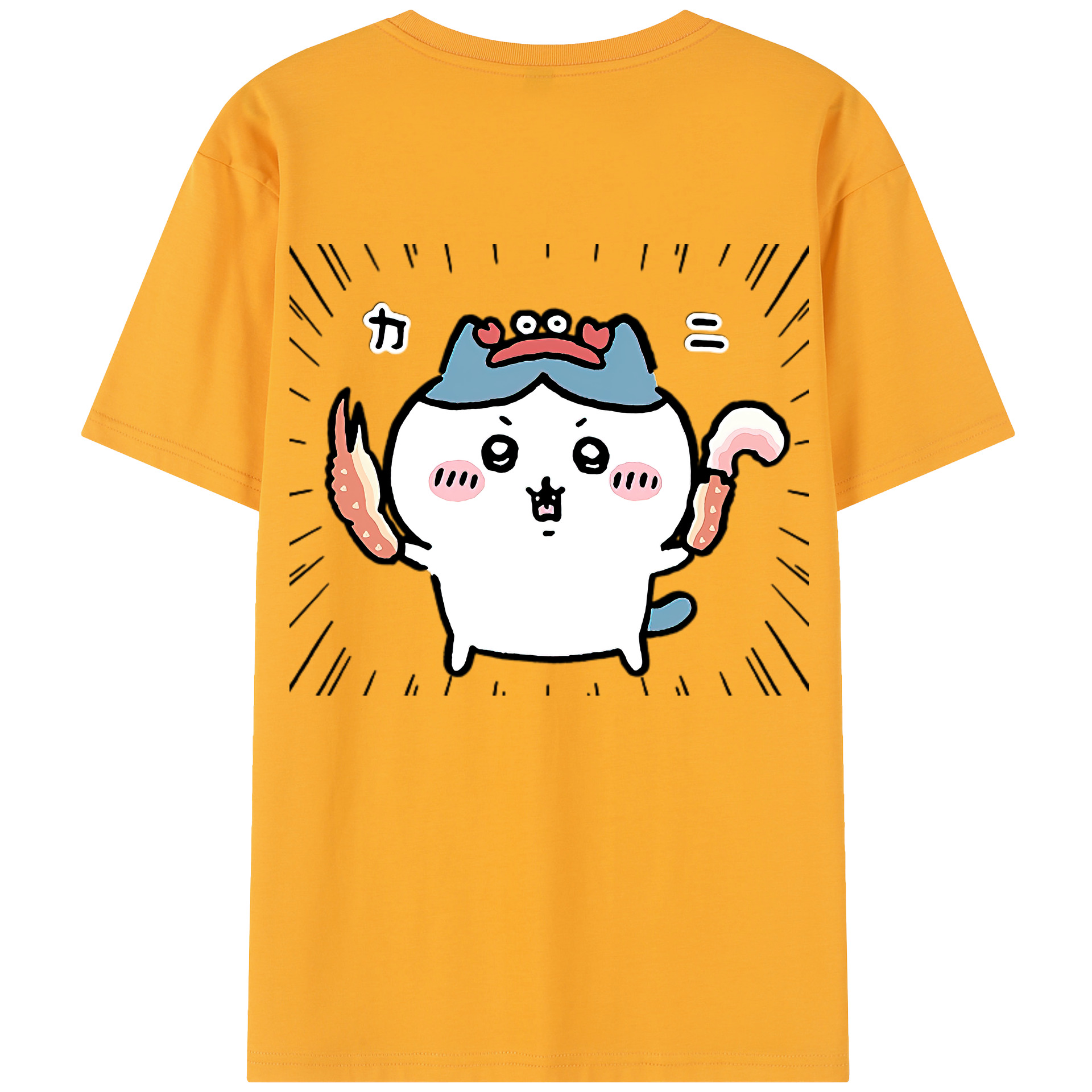（画像用） ちいかわ ハチワレ Chii-kawa hachiware レディース半袖Tシャツ(バックプリント)