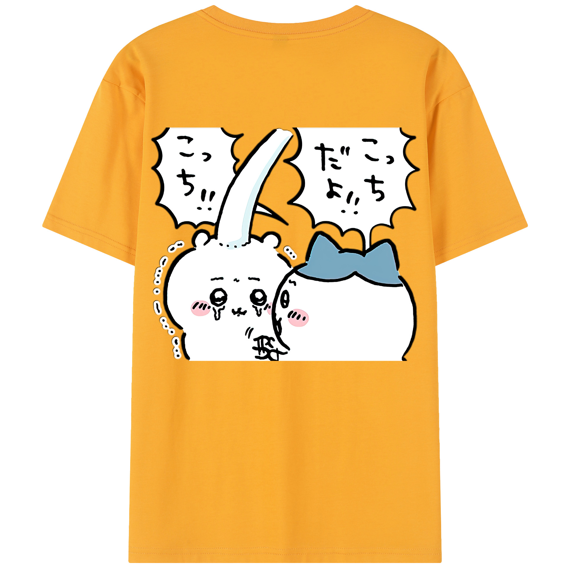 （画像用） ちいかわ ハチワレ Chii-kawa hachiware レディース半袖Tシャツ(バックプリント)