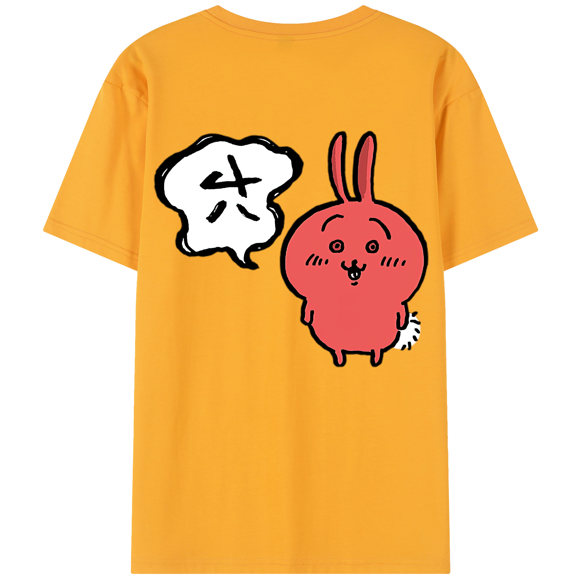 （画像用） ちいかわ ハチワレ Chii-kawa hachiware レディース半袖Tシャツ(バックプリント)