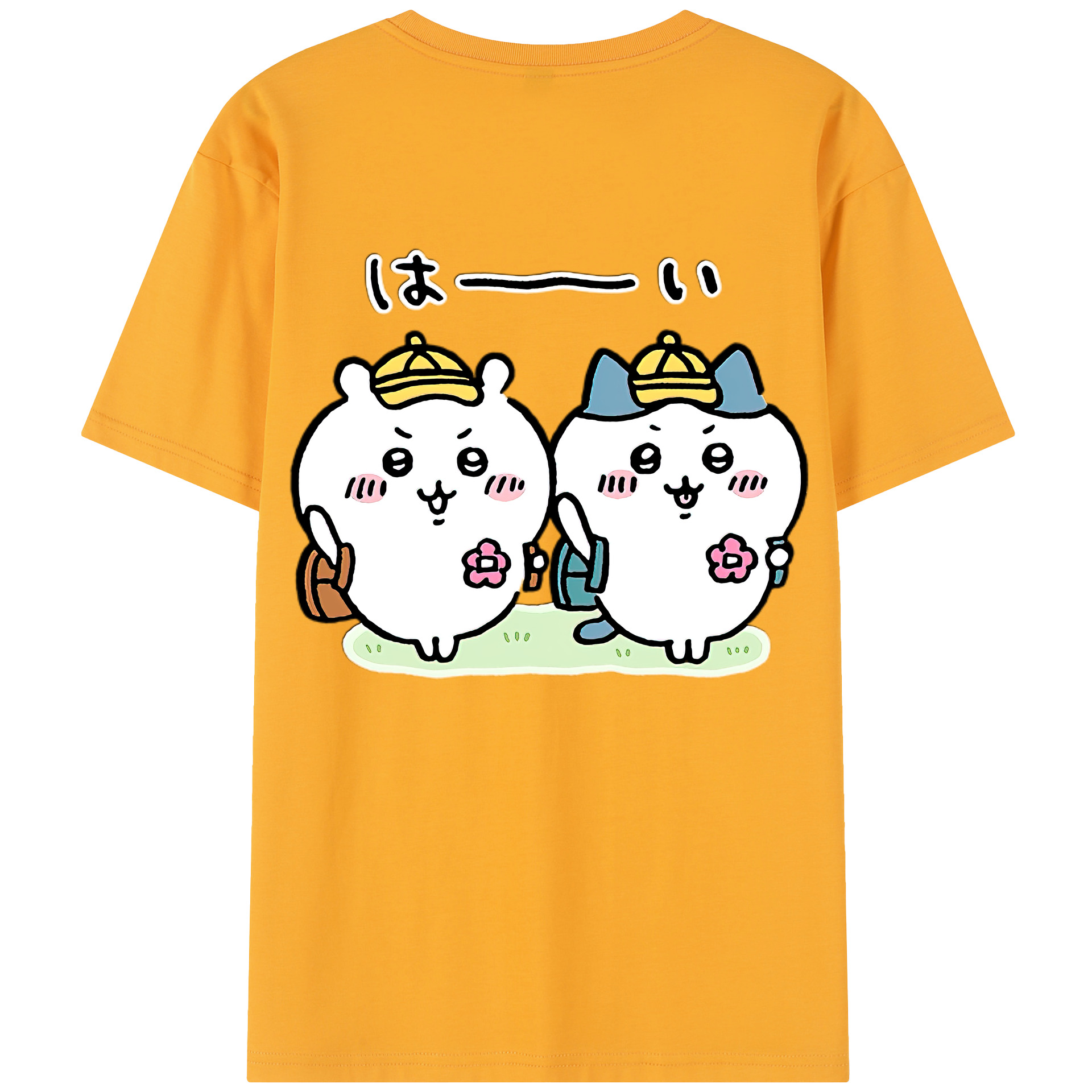 （画像用） ちいかわ ハチワレ Chii-kawa hachiware レディース半袖Tシャツ(バックプリント)