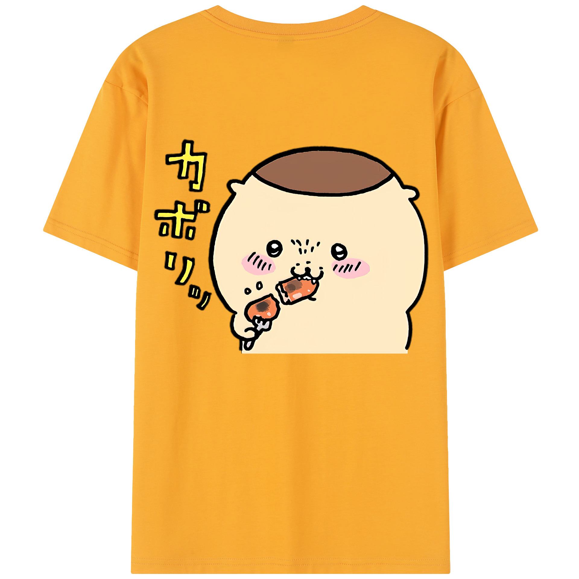 （画像用） ちいかわ くりまんじゅう Chii-kawa kuri manjū レディース半袖Tシャツ(バックプリント)