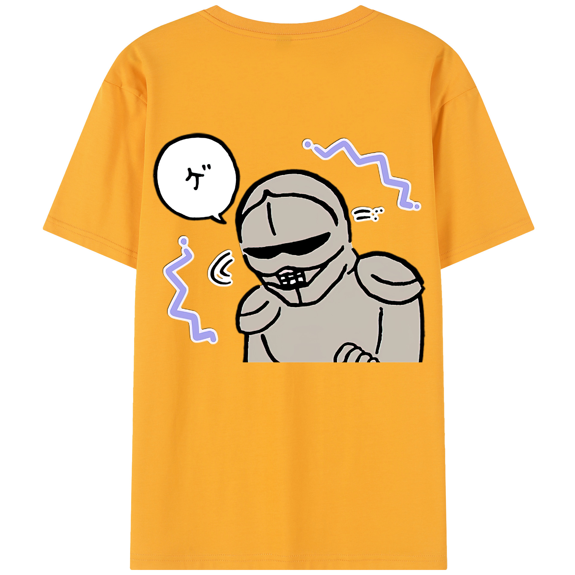 （画像用） ちいかわ 労働の鎧さん Chii-kawa Mr. Armor of Labor レディース半袖Tシャツ(バックプリント)
