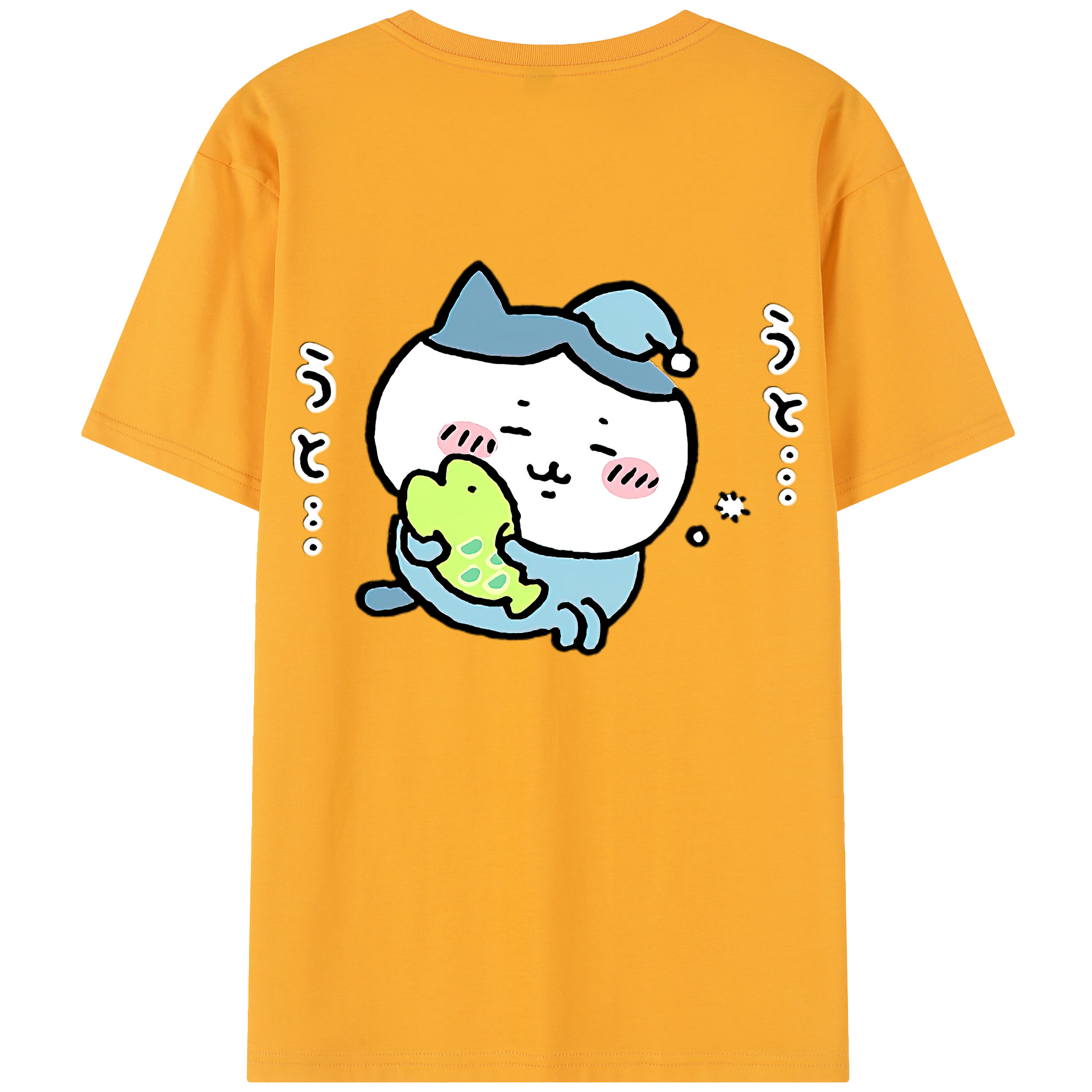 （画像用） ちいかわ ハチワレ Chii-kawa hachiware レディース半袖Tシャツ(バックプリント)