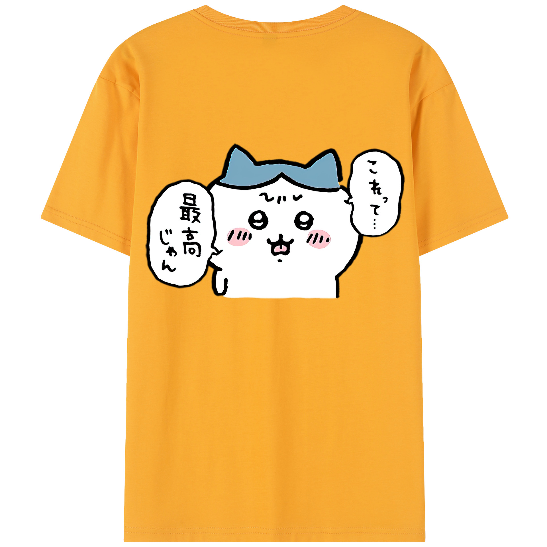 （画像用） ちいかわ ハチワレ Chii-kawa hachiware レディース半袖Tシャツ(バックプリント)