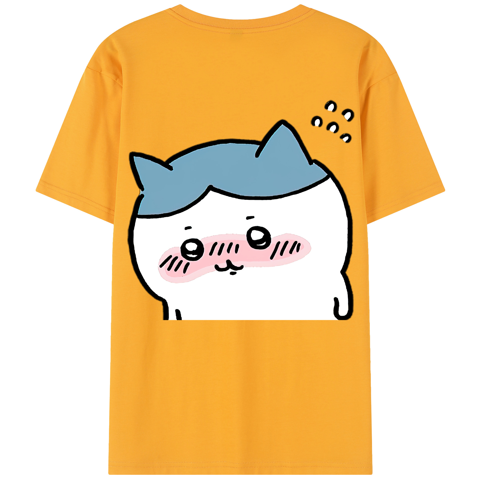 （画像用） ちいかわ ハチワレ Chii-kawa hachiware レディース半袖Tシャツ(バックプリント)