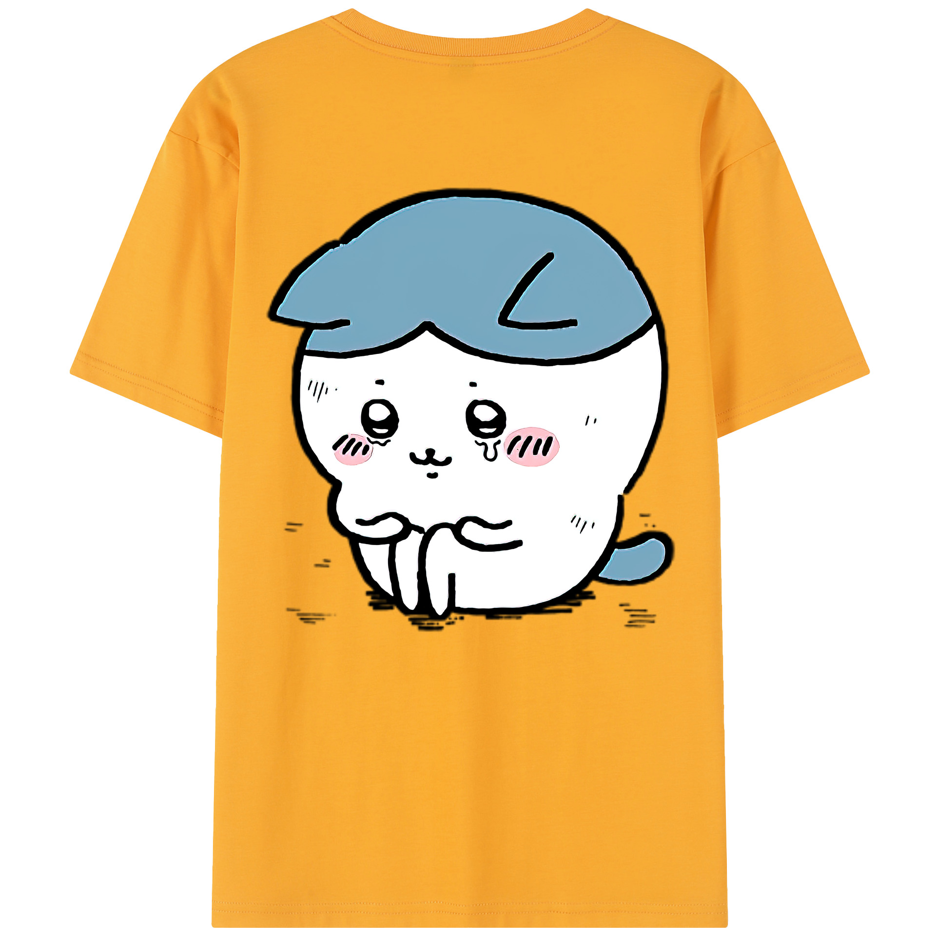 （画像用） ちいかわ ハチワレ Chii-kawa hachiware レディース半袖Tシャツ(バックプリント)