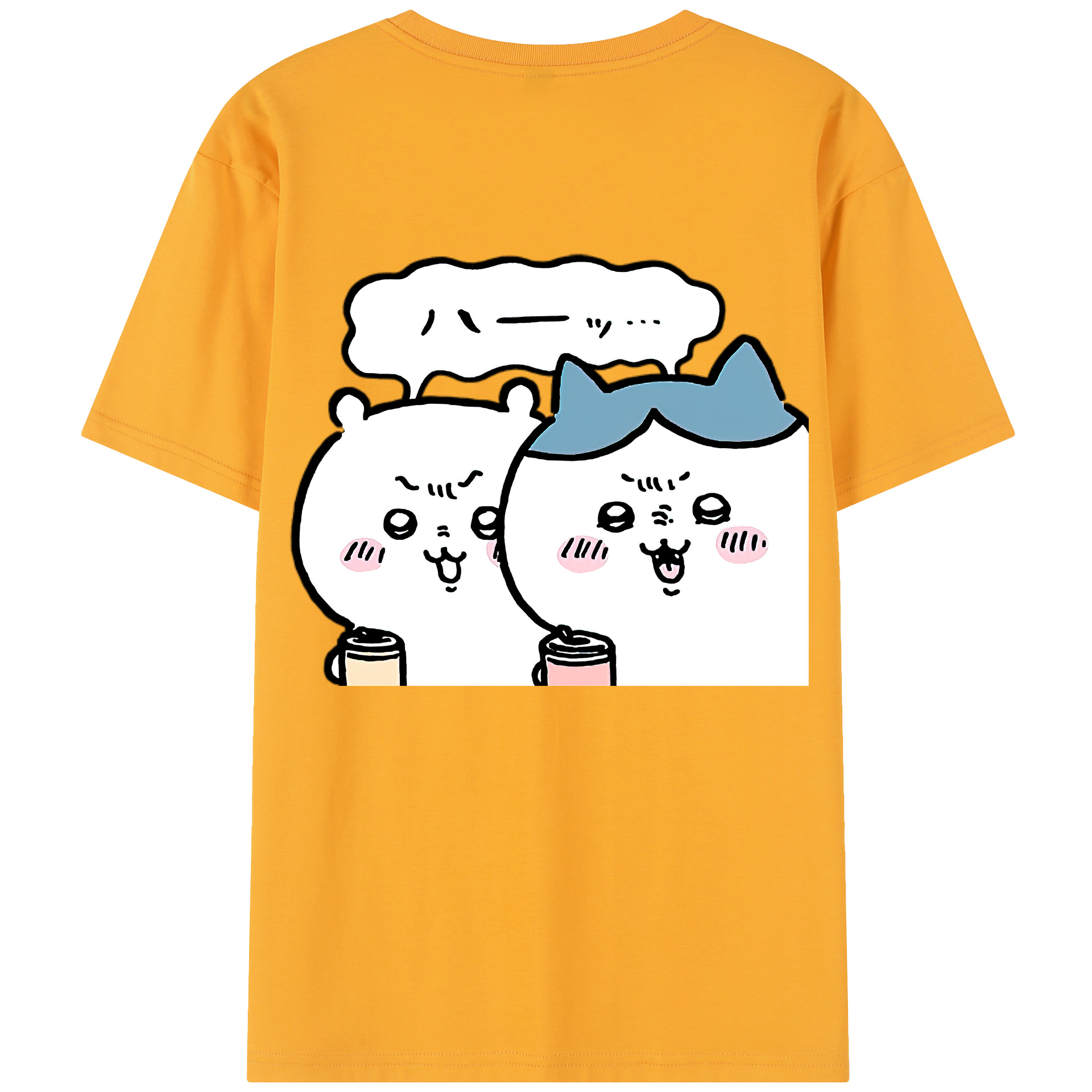（画像用） ちいかわ ハチワレ Chii-kawa hachiware レディース半袖Tシャツ(バックプリント)
