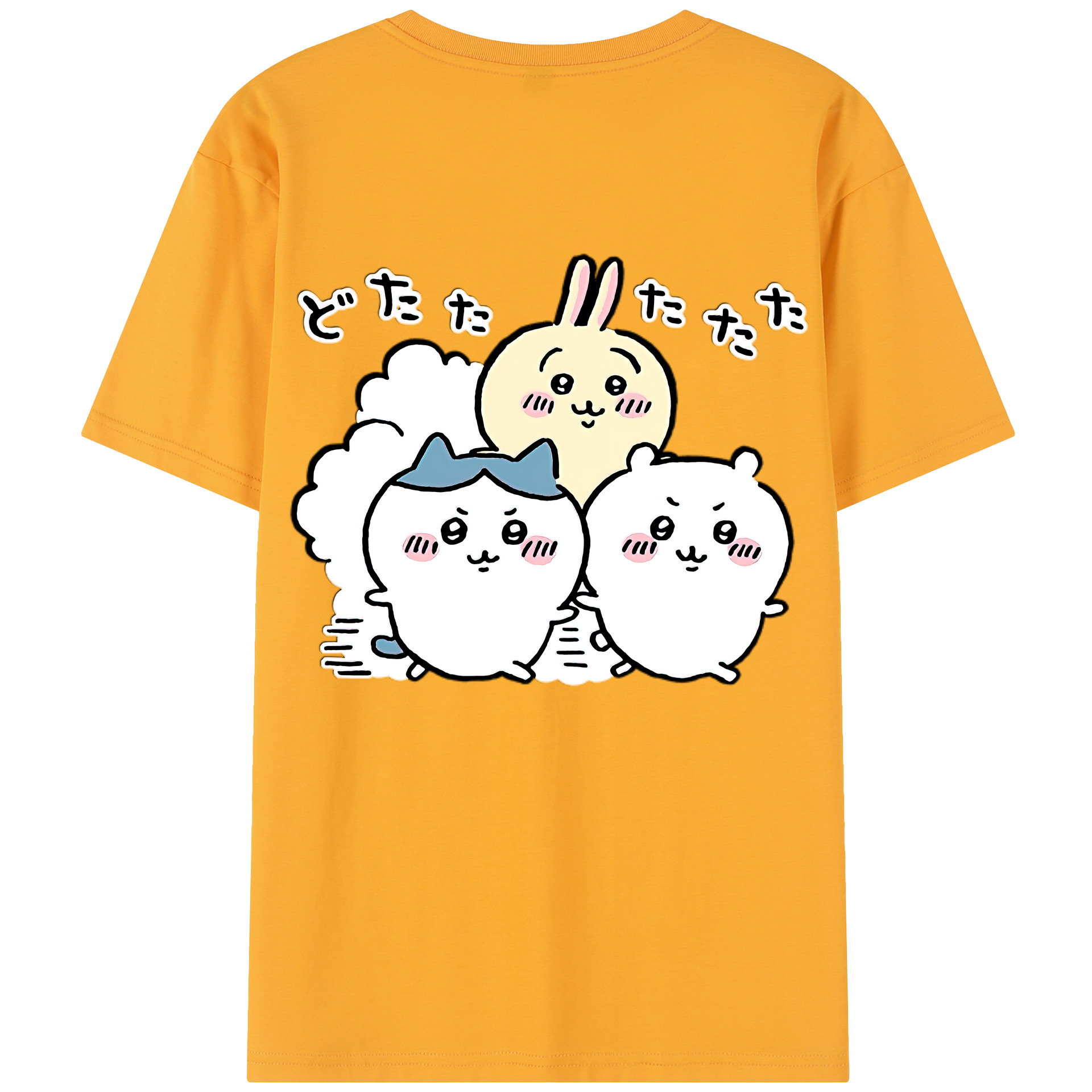 （画像用） ちいかわ ハチワレ Chii-kawa hachiware レディース半袖Tシャツ(バックプリント)