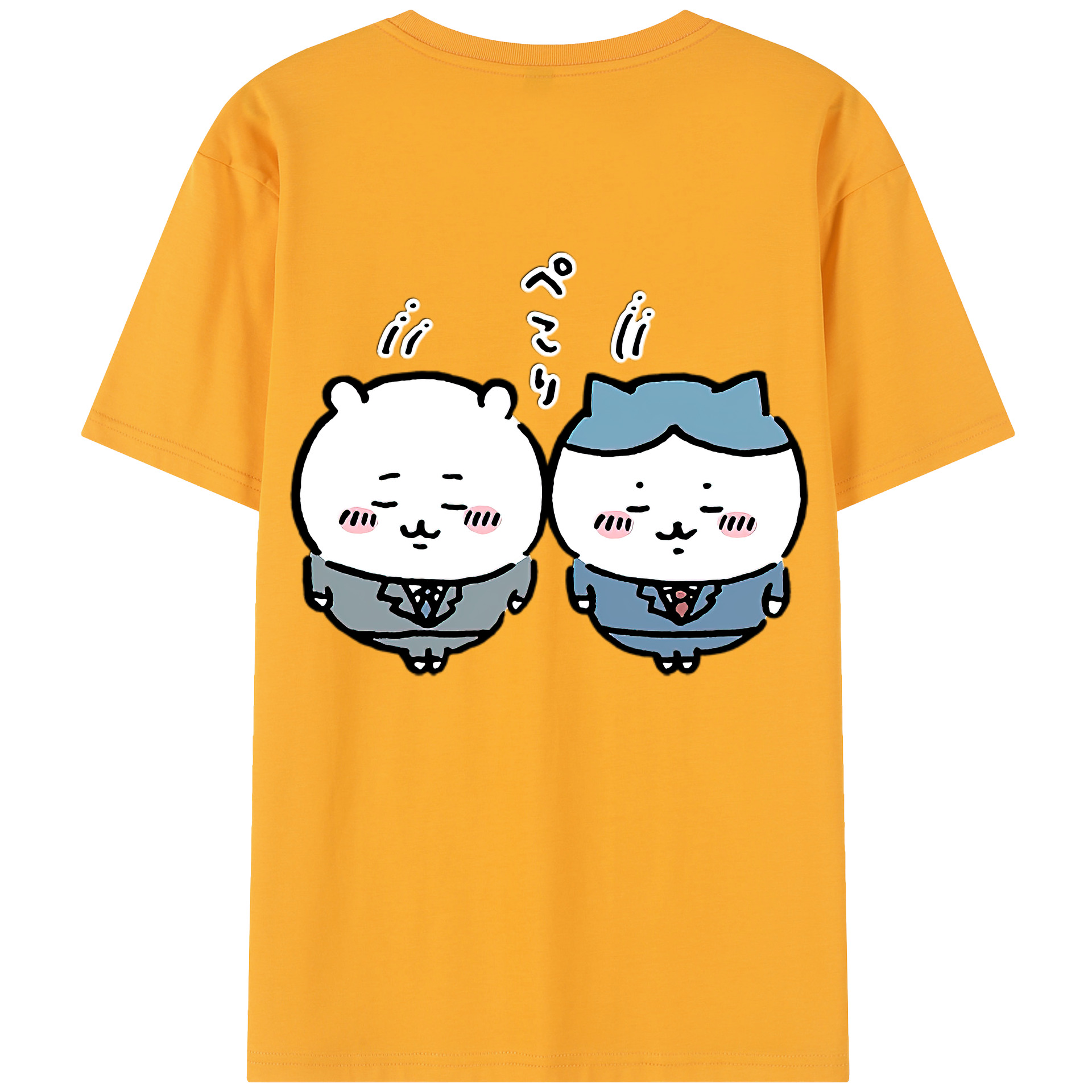 （画像用） ちいかわ ハチワレ Chii-kawa hachiware レディース半袖Tシャツ(バックプリント)