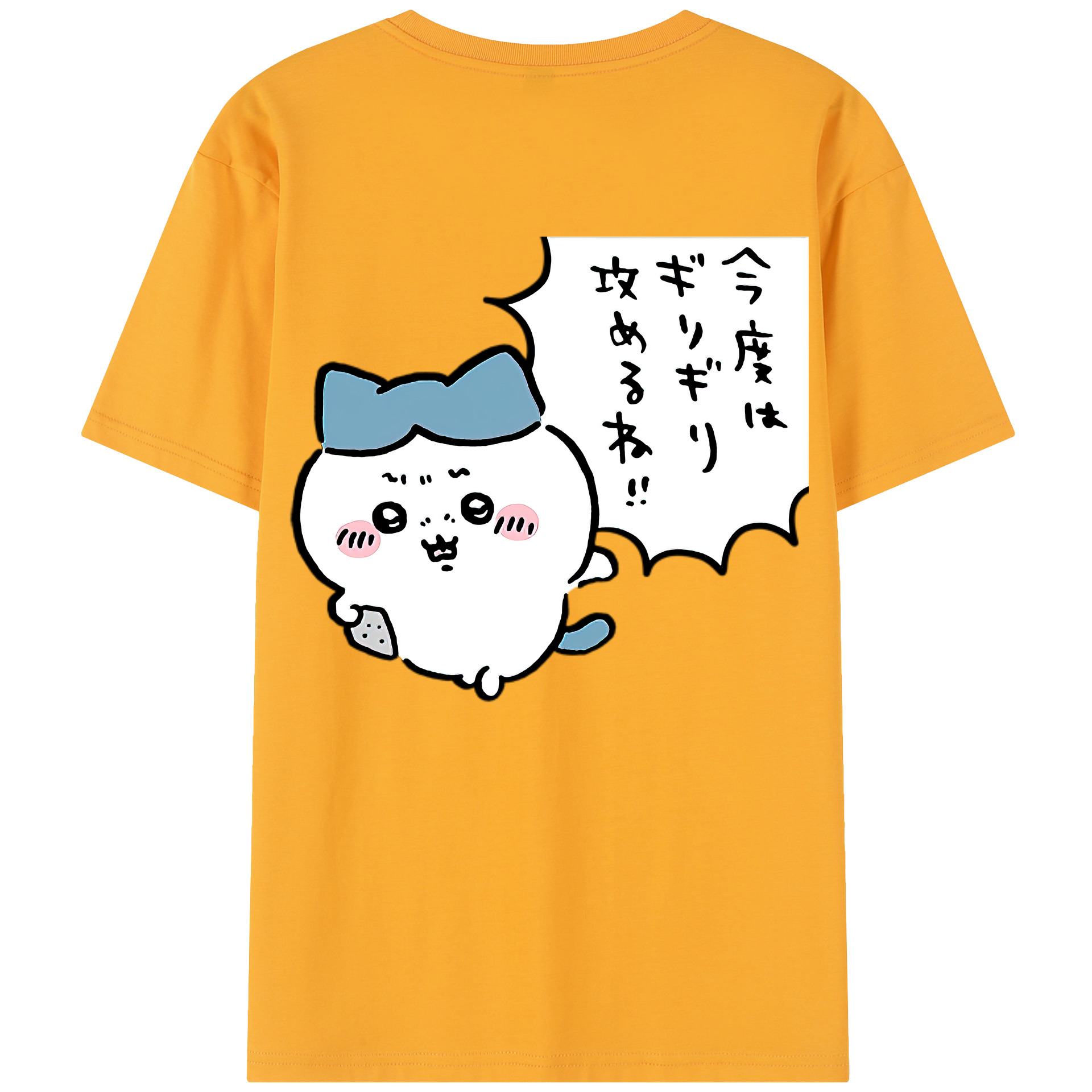 （画像用） ちいかわ ハチワレ Chii-kawa hachiware レディース半袖Tシャツ(バックプリント)