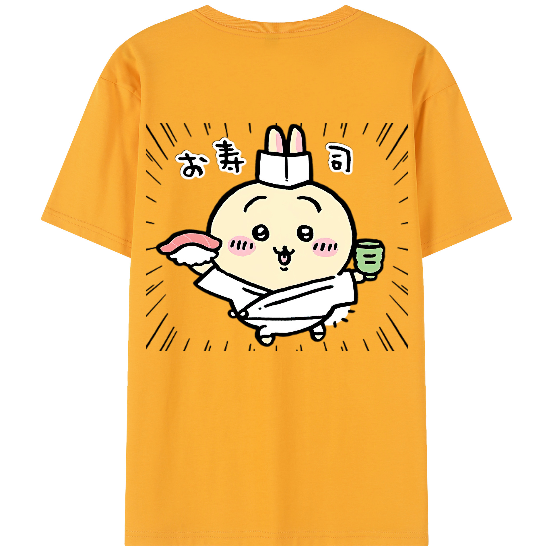 （画像用） ちいかわ うさぎ Chii-kawa usagi レディース半袖Tシャツ(バックプリント)