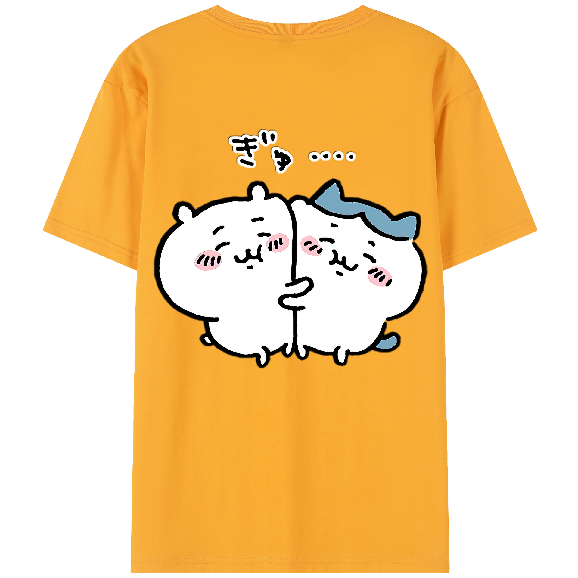 （画像用） ちいかわ ハチワレ Chii-kawa hachiware レディース半袖Tシャツ(バックプリント)