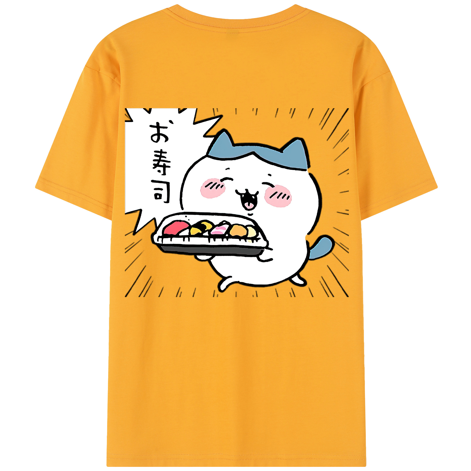 （画像用） ちいかわ ハチワレ Chii-kawa hachiware レディース半袖Tシャツ(バックプリント)