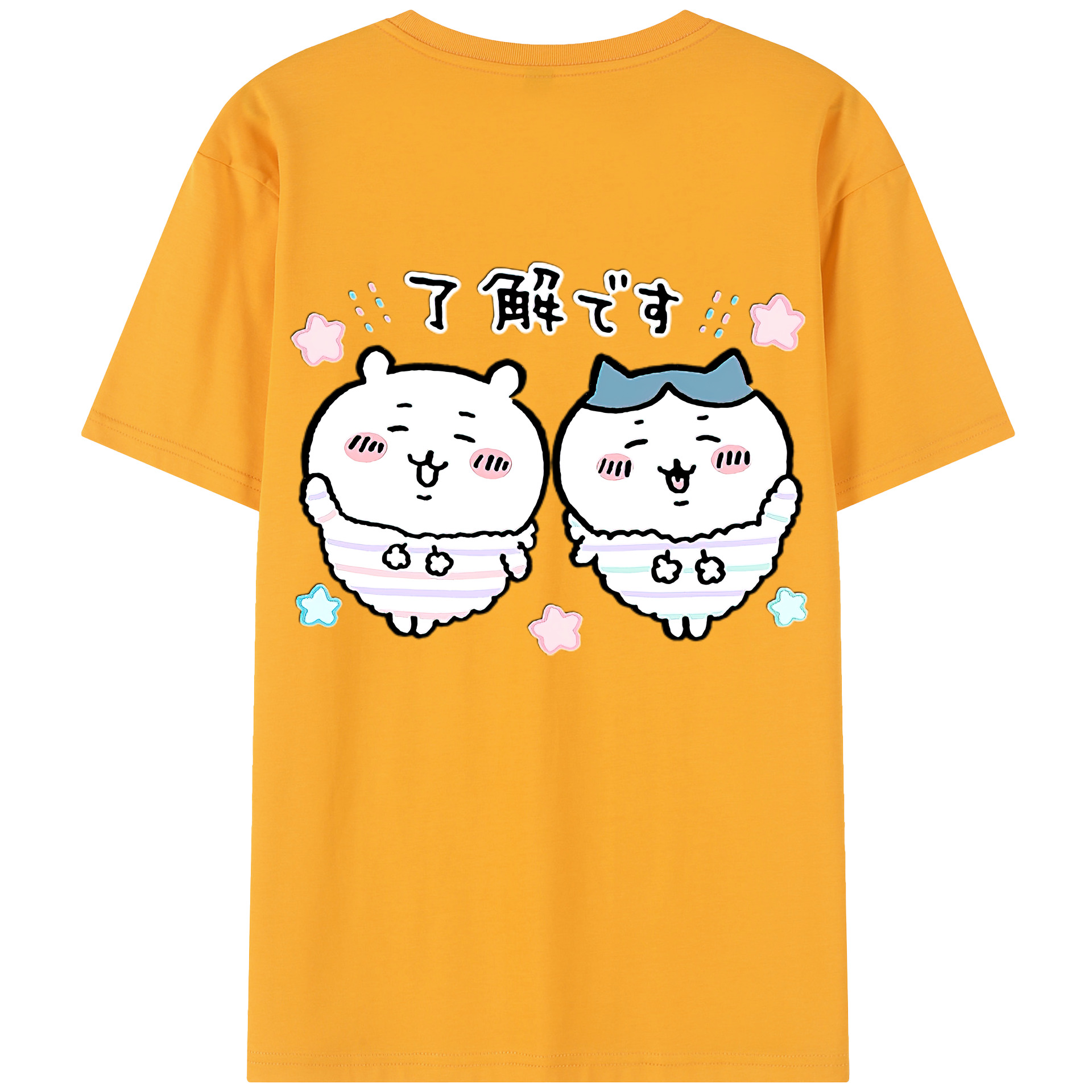 （画像用） ちいかわ ハチワレ Chii-kawa hachiware レディース半袖Tシャツ(バックプリント)