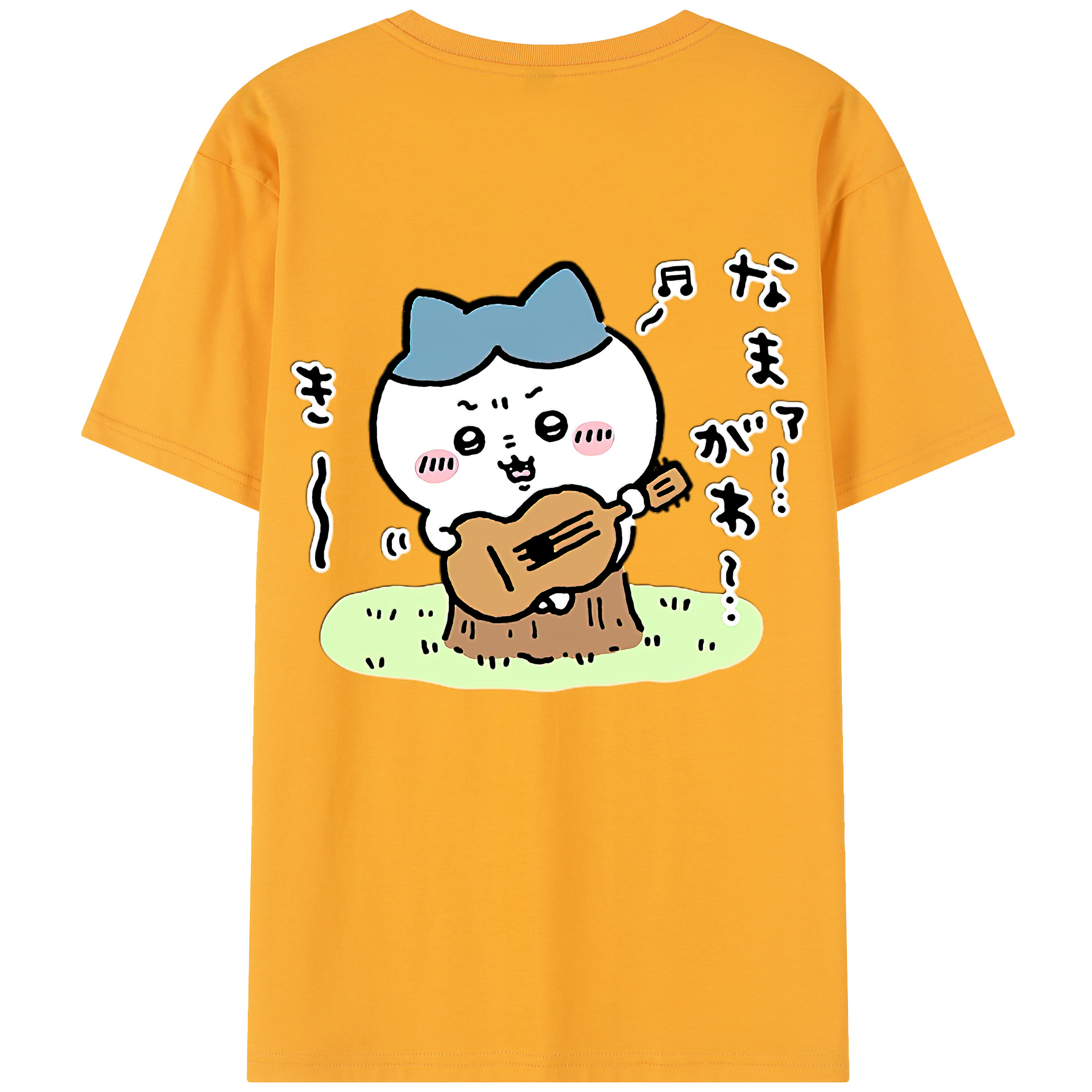 （画像用） ちいかわ ハチワレ Chii-kawa hachiware レディース半袖Tシャツ(バックプリント)