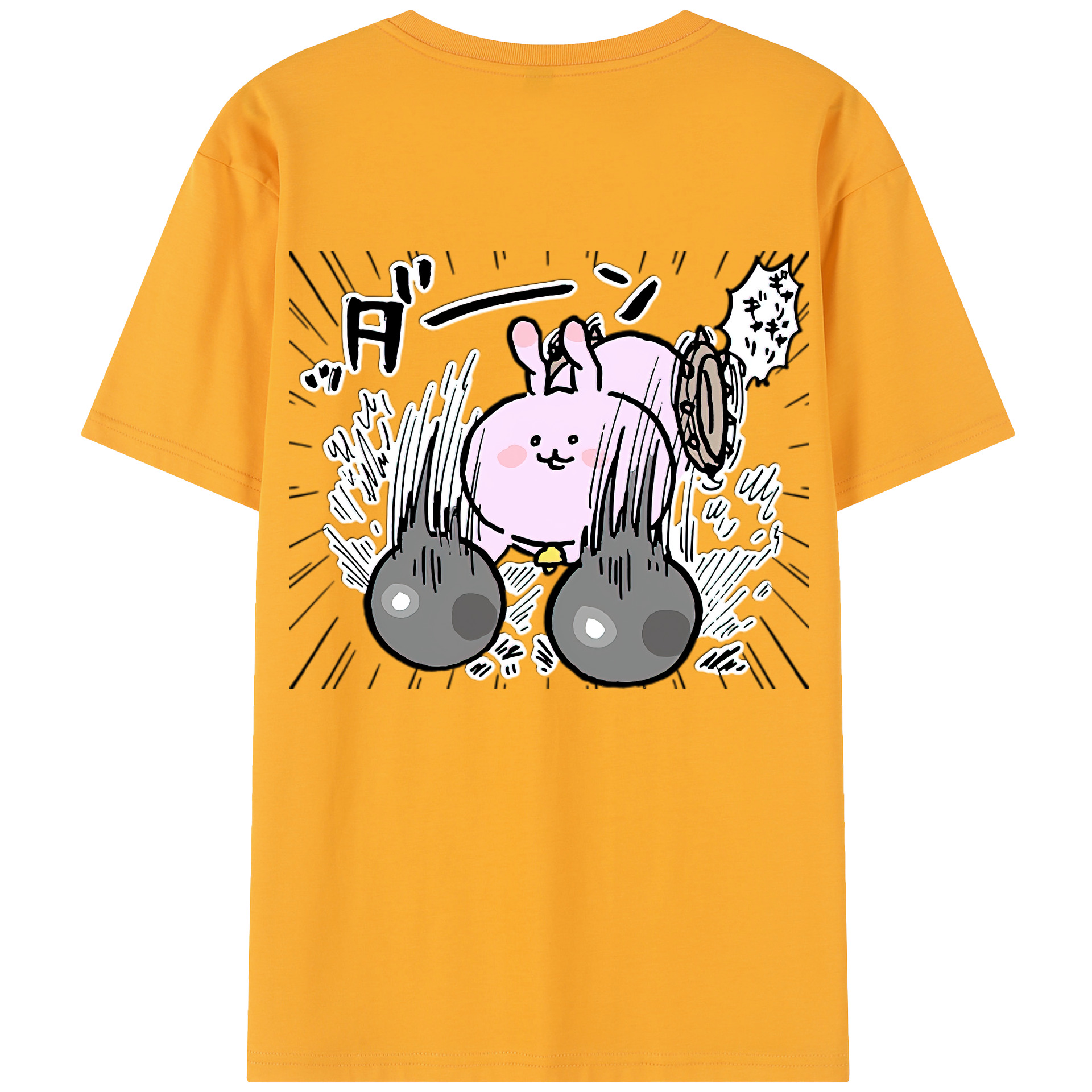 （画像用） ちいかわ うさぎ Chii-kawa usagi レディース半袖Tシャツ(バックプリント)