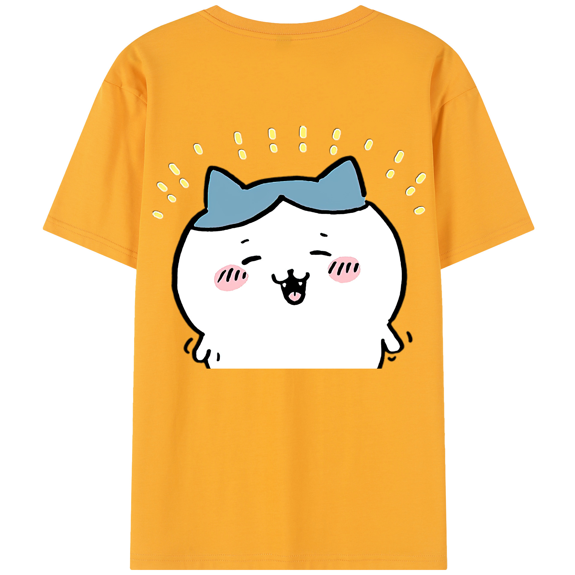 （画像用） ちいかわ ハチワレ Chii-kawa hachiware レディース半袖Tシャツ(バックプリント)