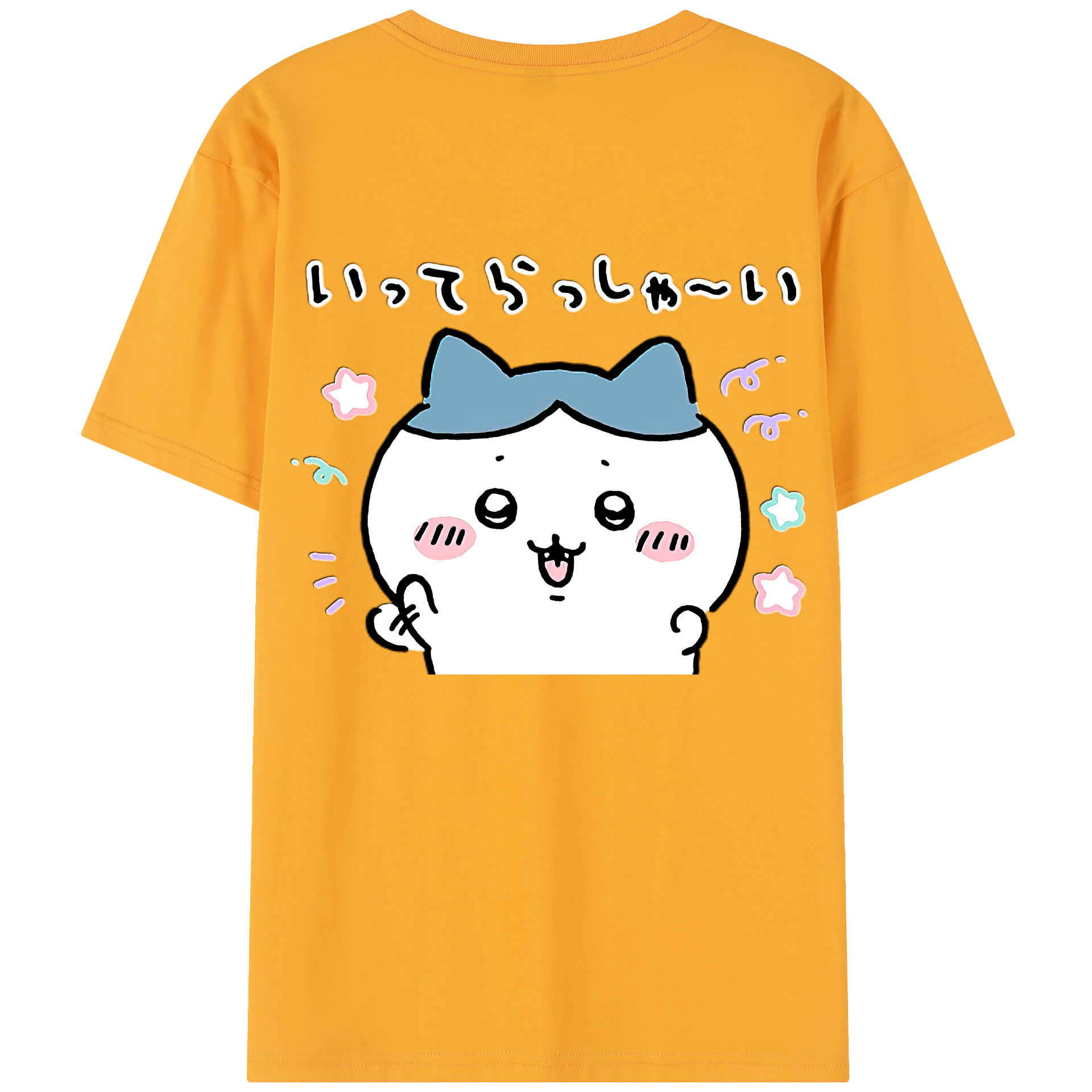 （画像用） ちいかわ ハチワレ Chii-kawa hachiware レディース半袖Tシャツ(バックプリント)