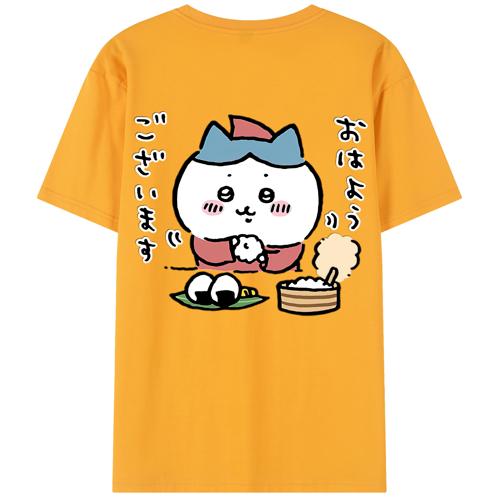 （画像用） ちいかわ ハチワレ Chii-kawa hachiware レディース半袖Tシャツ(バックプリント)