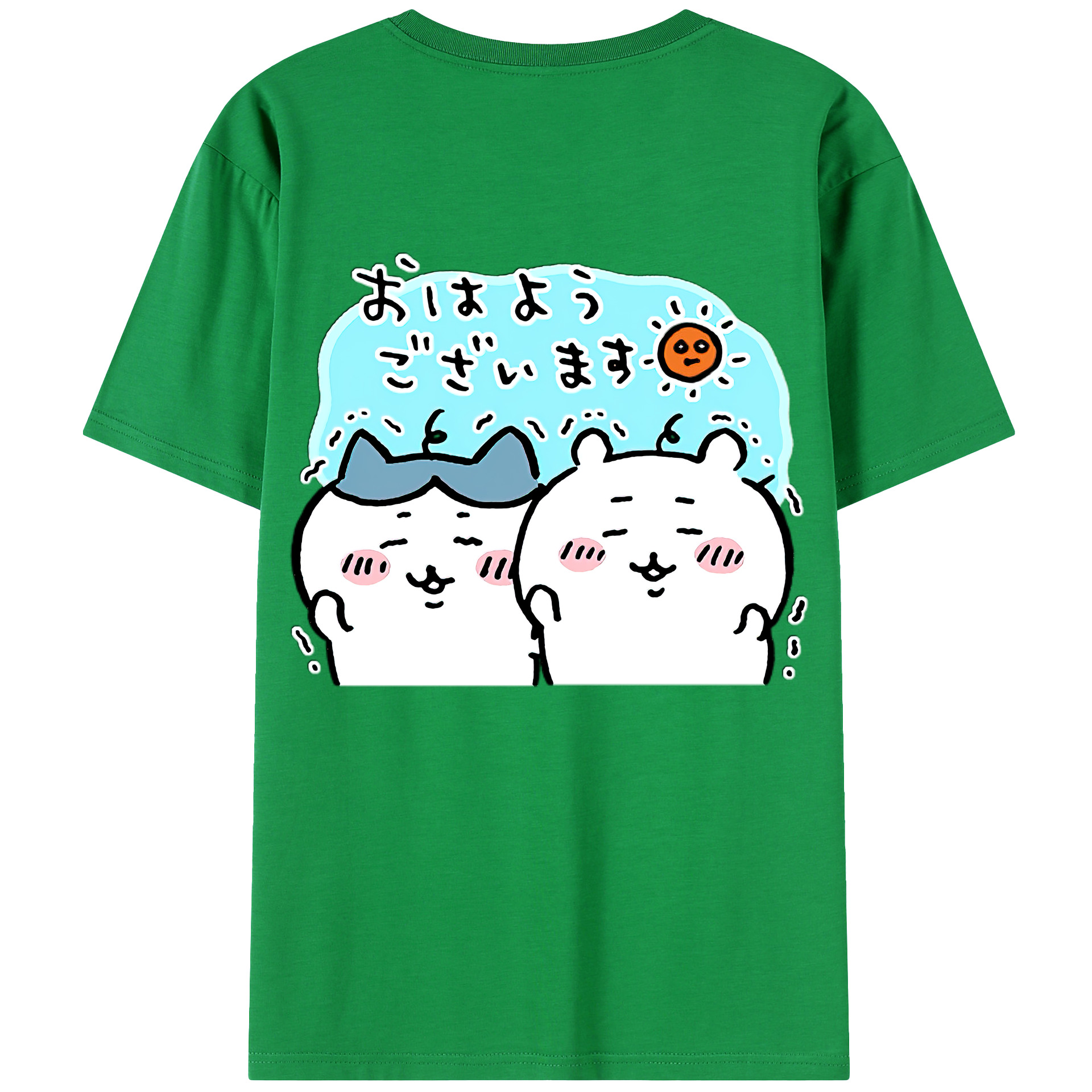 （画像用） ちいかわ ハチワレ Chii-kawa hachiware レディース半袖Tシャツ(バックプリント)