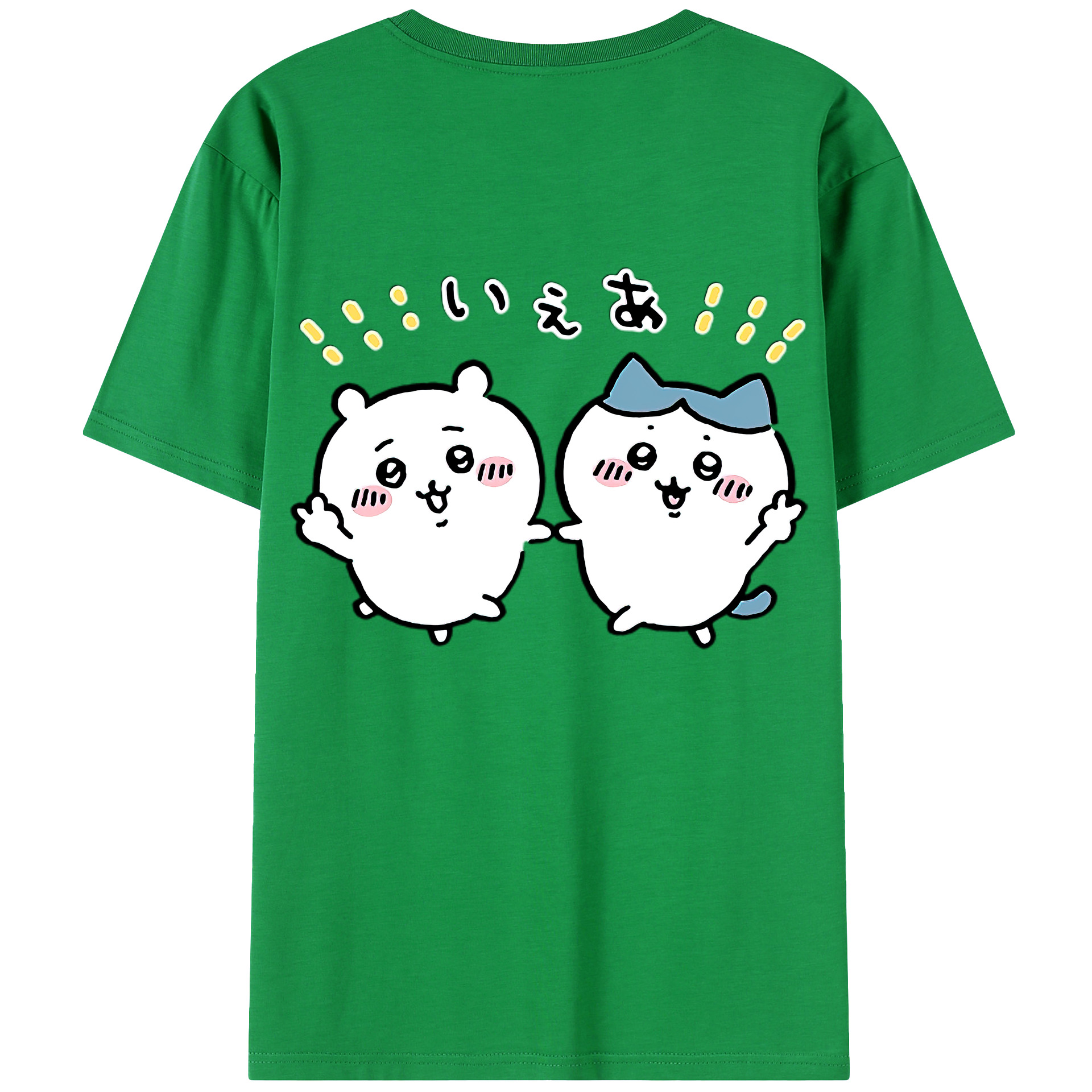 （画像用） ちいかわ ハチワレ Chii-kawa hachiware レディース半袖Tシャツ(バックプリント)