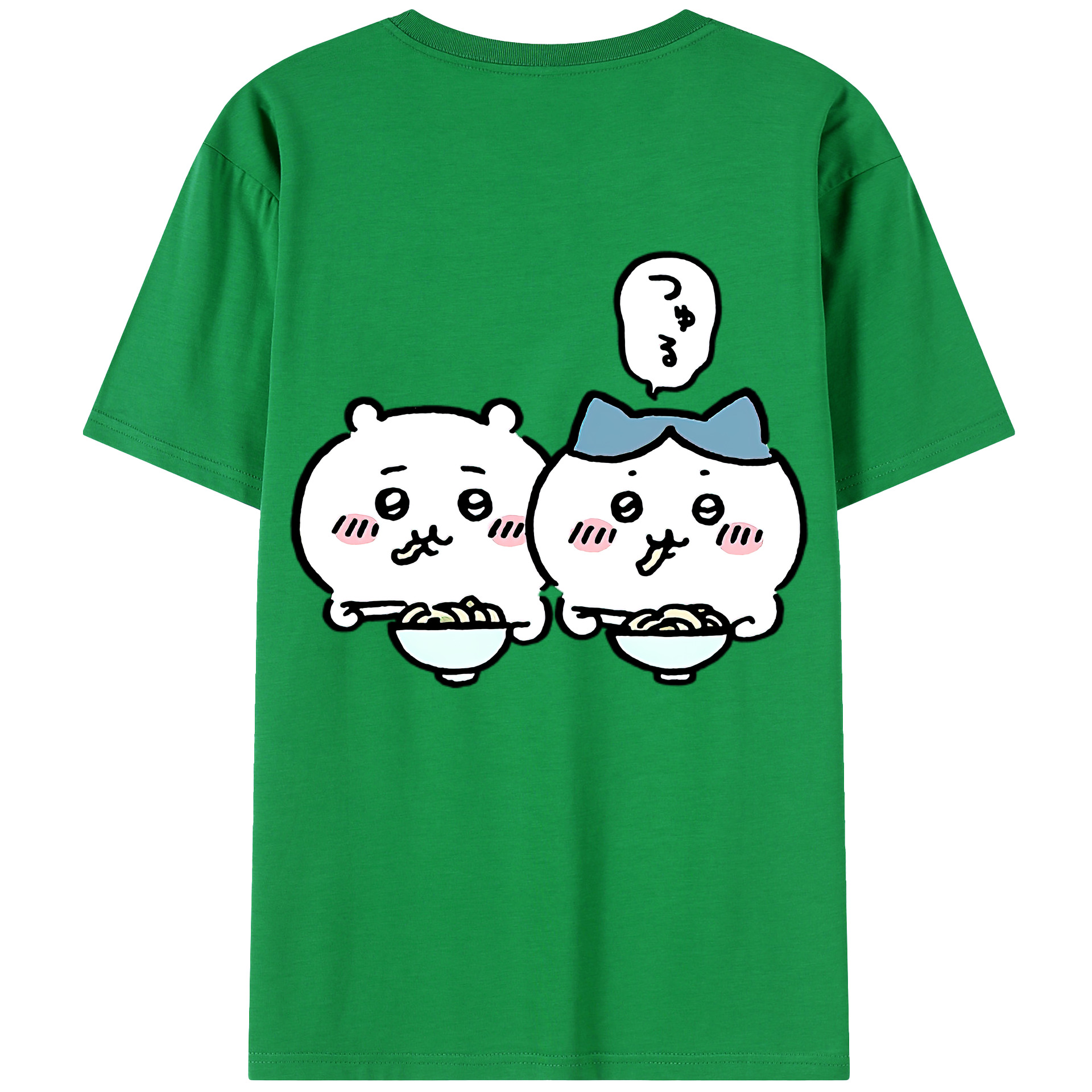 （画像用） ちいかわ ハチワレ Chii-kawa hachiware レディース半袖Tシャツ(バックプリント)