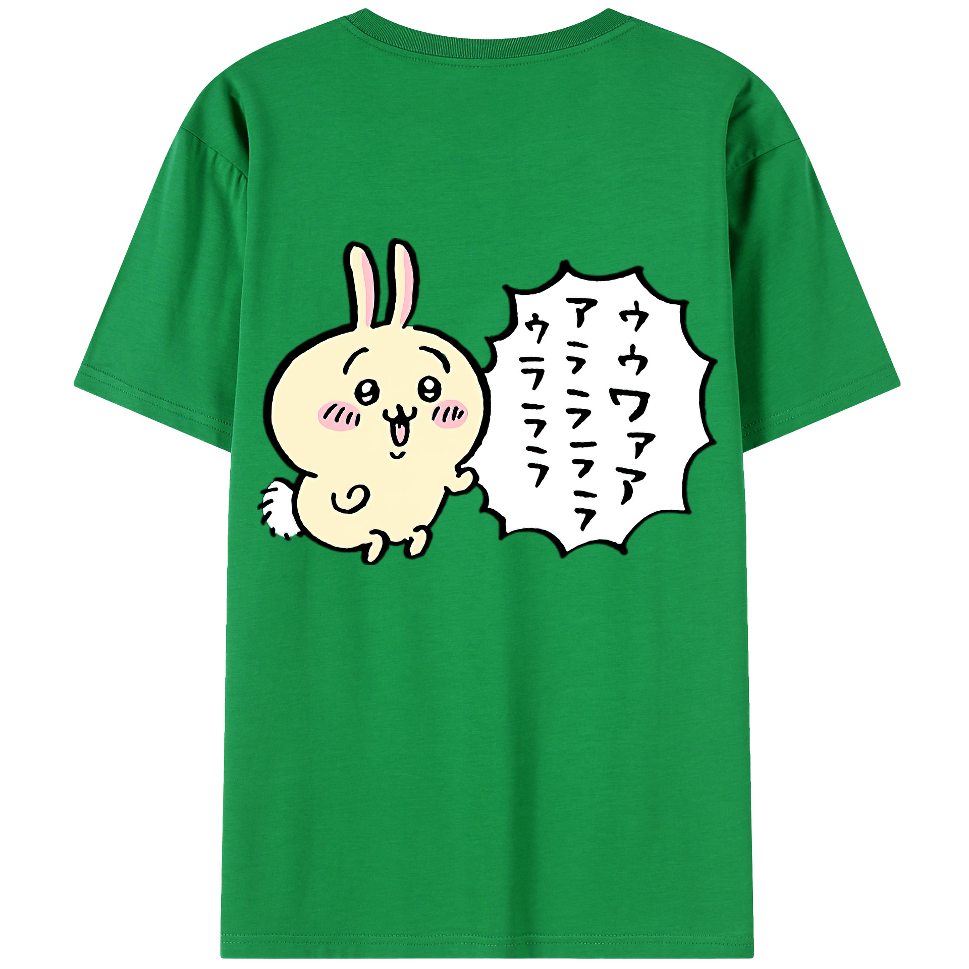 （画像用） ちいかわ うさぎ Chii-kawa usagi レディース半袖Tシャツ(バックプリント)
