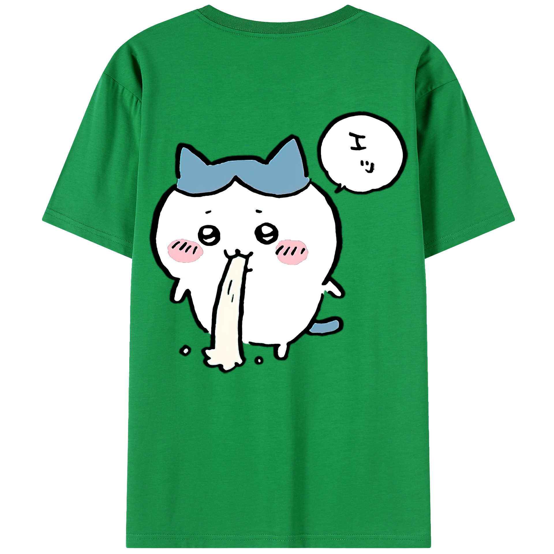 （画像用） ちいかわ ハチワレ Chii-kawa hachiware レディース半袖Tシャツ(バックプリント)