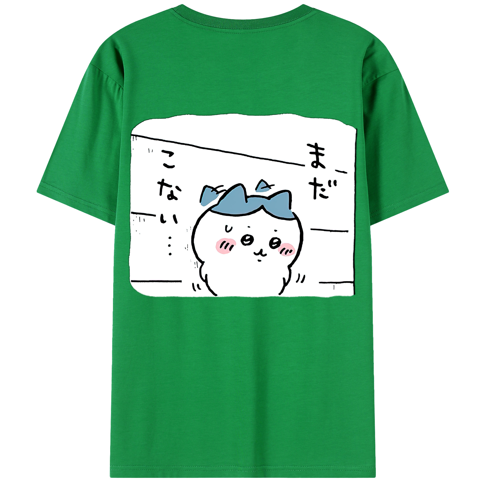 （画像用） ちいかわ ハチワレ Chii-kawa hachiware レディース半袖Tシャツ(バックプリント)