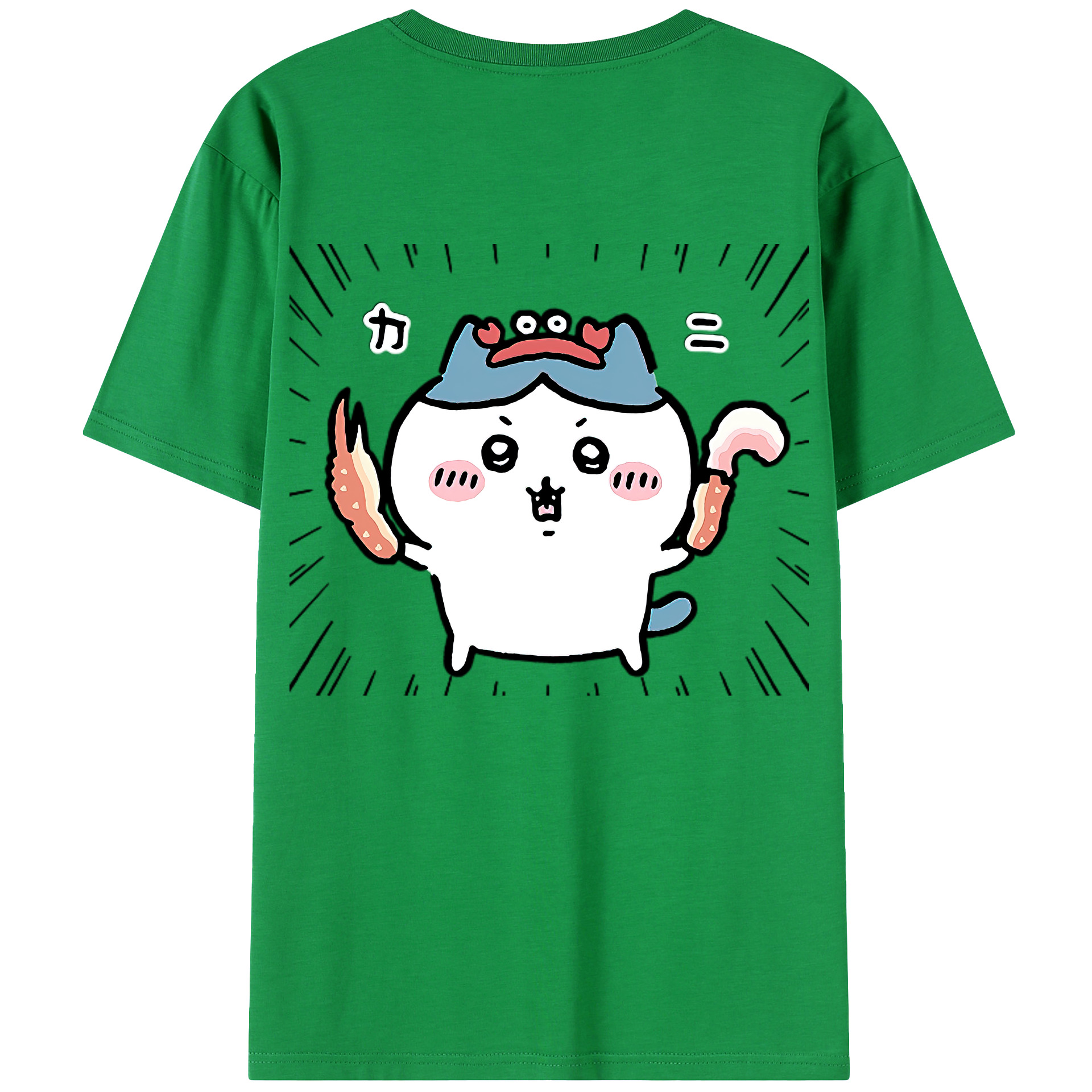 （画像用） ちいかわ ハチワレ Chii-kawa hachiware レディース半袖Tシャツ(バックプリント)