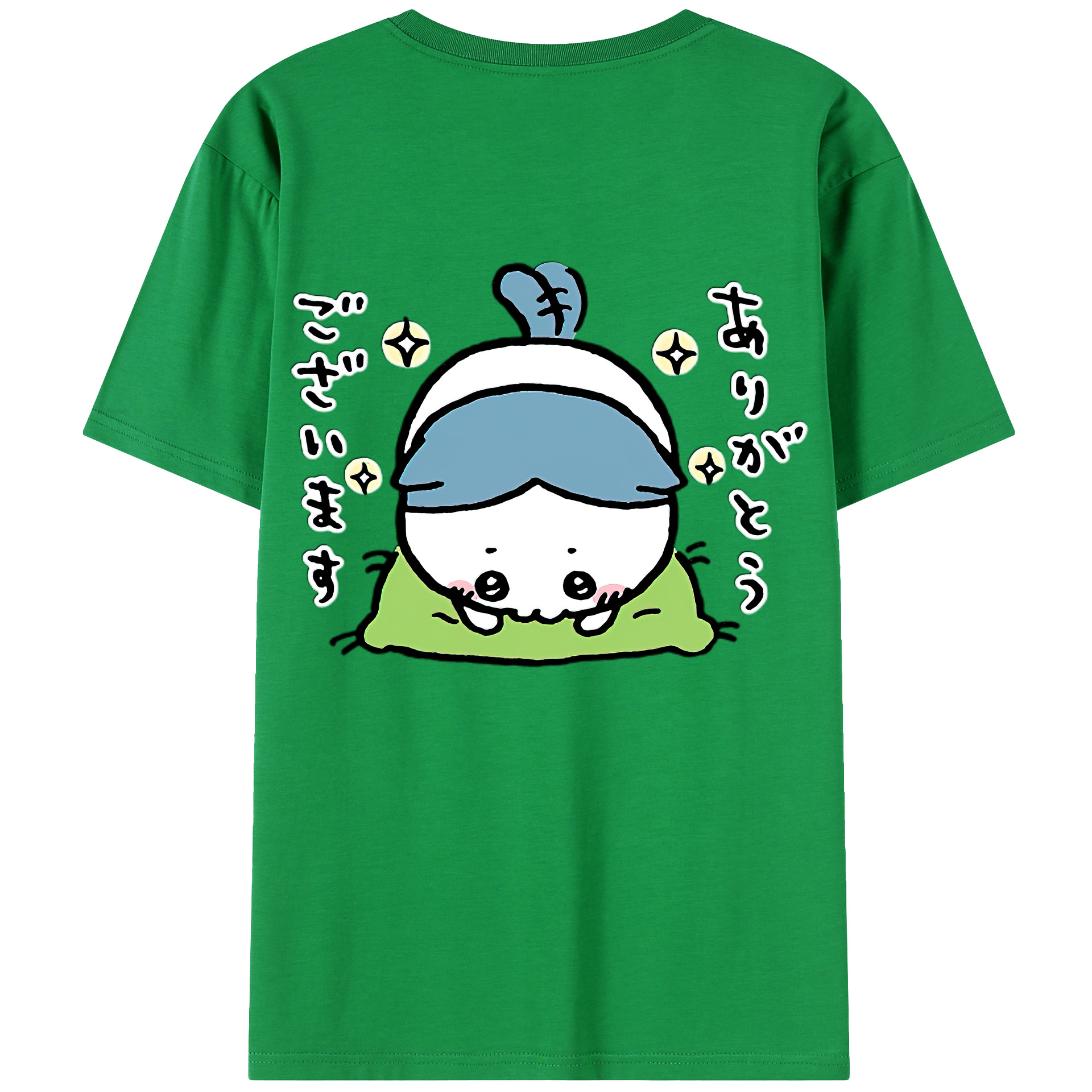 （画像用） ちいかわ ハチワレ Chii-kawa hachiware レディース半袖Tシャツ(バックプリント)