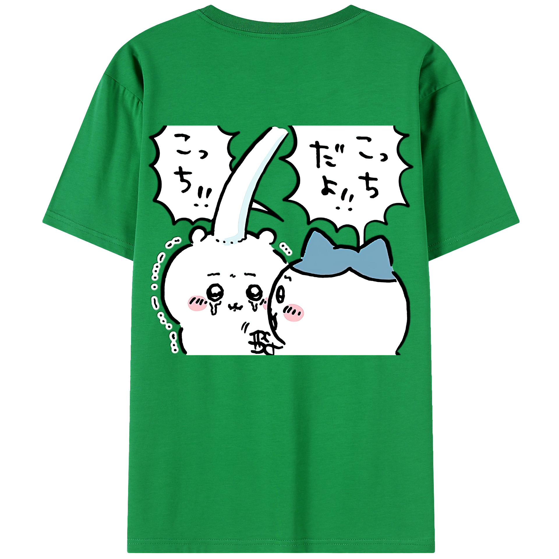 （画像用） ちいかわ ハチワレ Chii-kawa hachiware レディース半袖Tシャツ(バックプリント)
