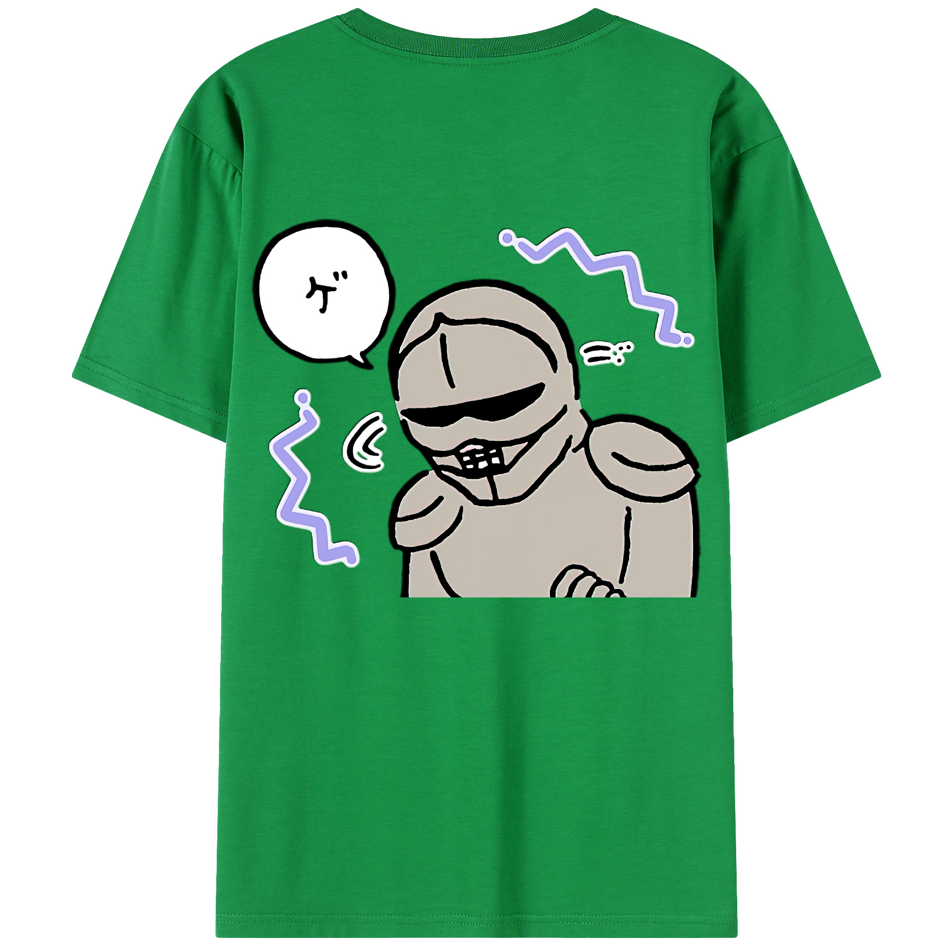 （画像用） ちいかわ 労働の鎧さん Chii-kawa Mr. Armor of Labor レディース半袖Tシャツ(バックプリント)