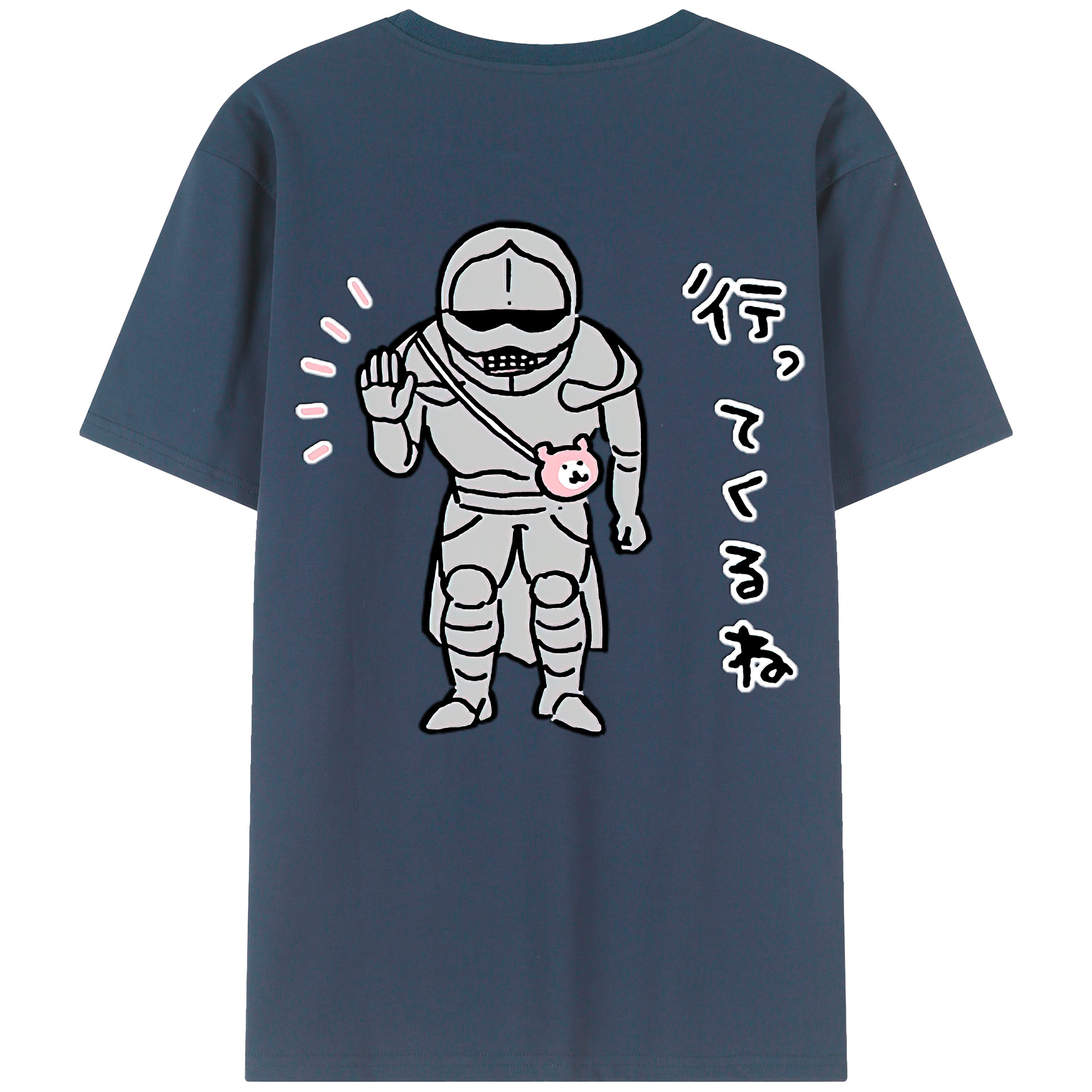 （画像用） ちいかわ 労働の鎧さん Chii-kawa Mr. Armor of Labor レディース半袖Tシャツ(バックプリント)