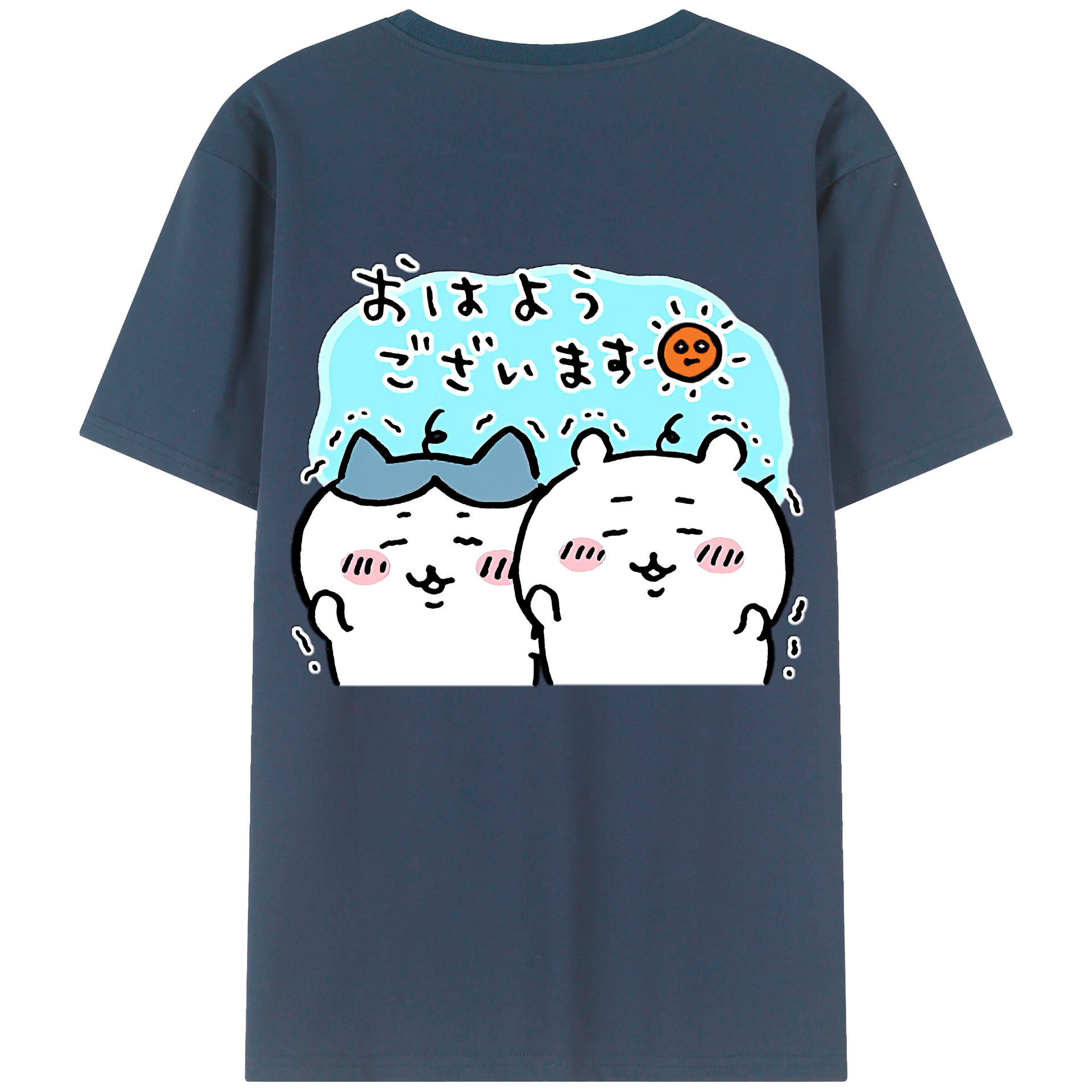 （画像用） ちいかわ ハチワレ Chii-kawa hachiware レディース半袖Tシャツ(バックプリント)